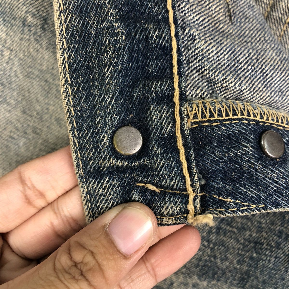 Japanese Brand 🔥Rare Palo Kain Short Denim Jeans Denime Lot 652 Size US 30 / EU 46 - 15 Thumbnail