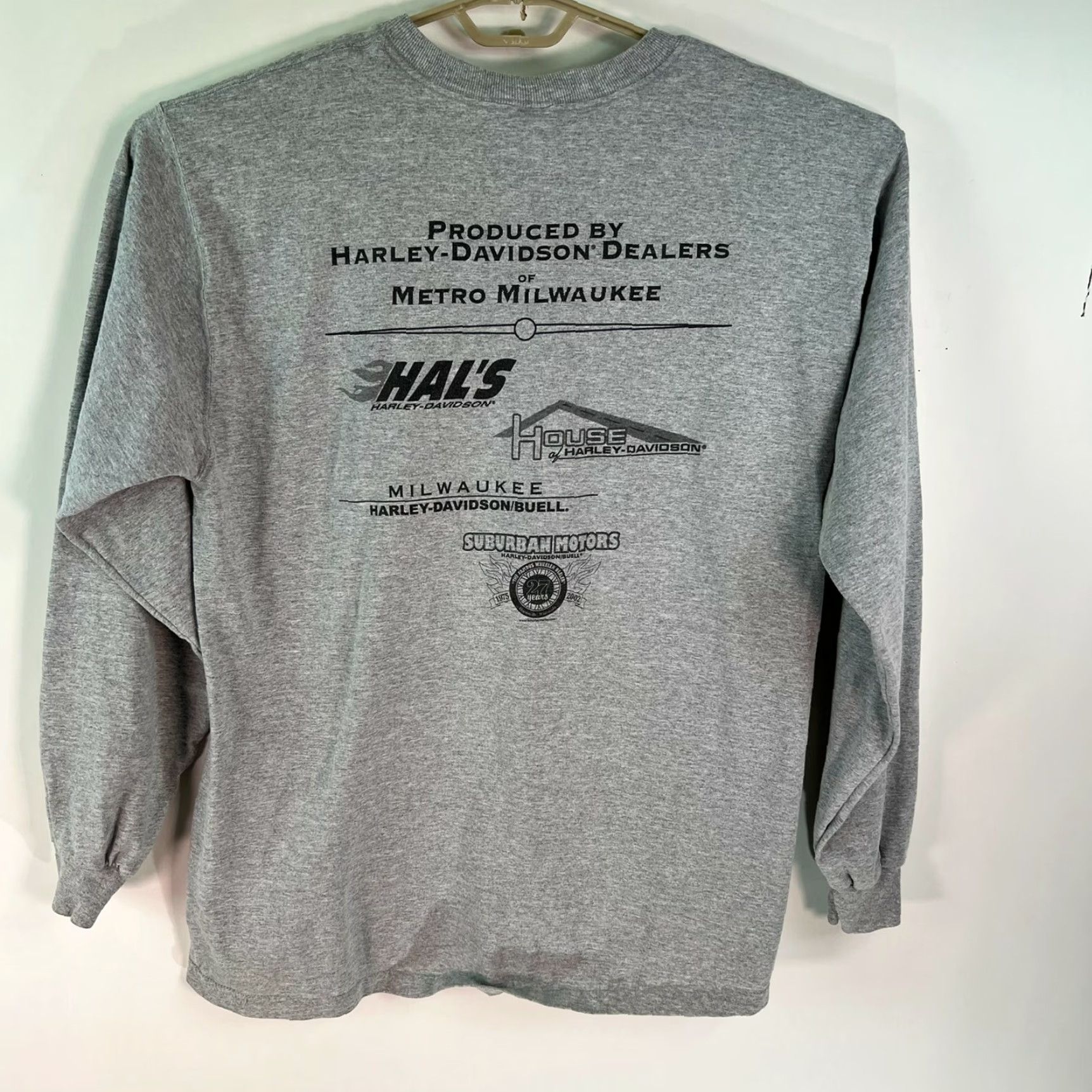 Harley Davidson VINTAGE Harley-Davidson Wisconsin Mil Rally 2002 Mens Gray Long Sleeve T-Shirt XL Shirt Mens Gray 2002 Motorcycle Graphic US Made Size US XL / EU 56 / 4 - 5 Thumbnail
