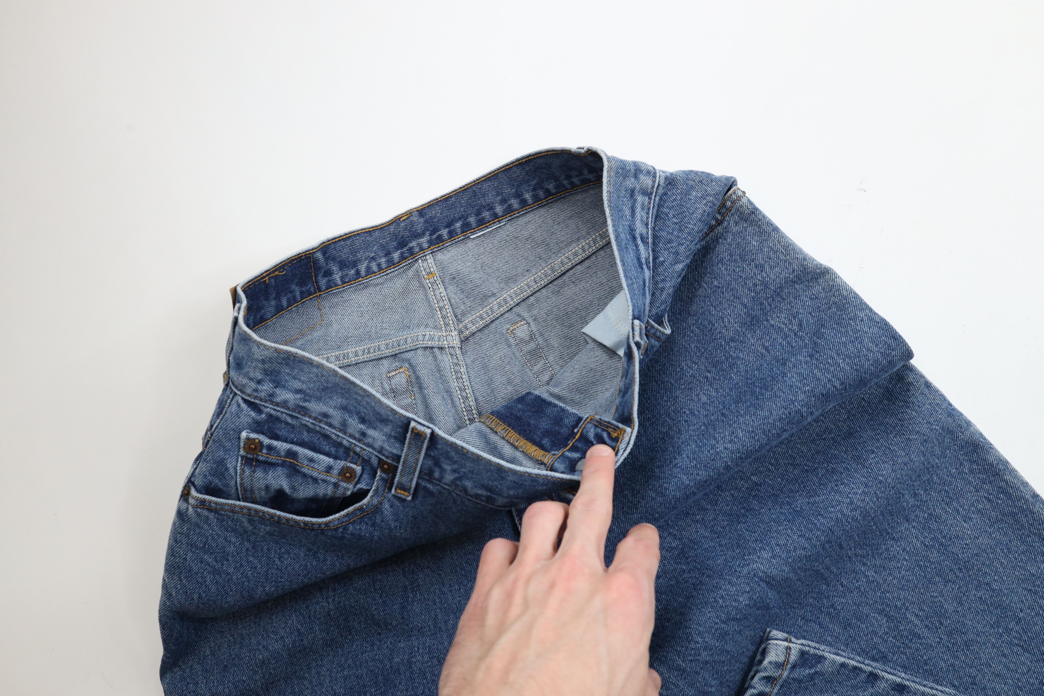 Levi's × Vintage Vintage 90s Levis 550 Fit Tapered Leg Denim Jeans Blue Size US 32 / EU 48 - 6 Thumbnail