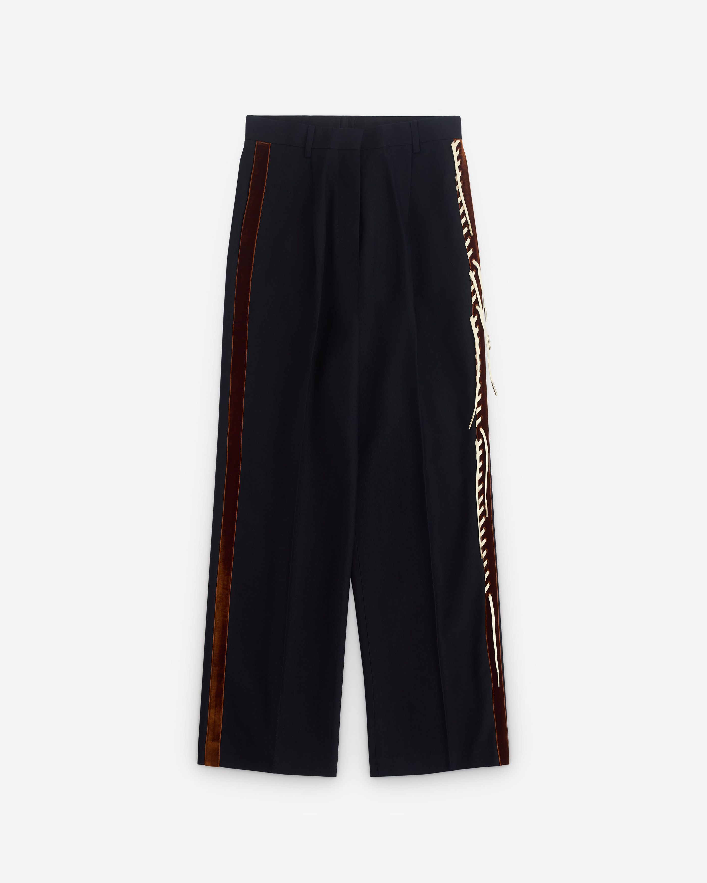 Dries Van Noten Dries Van Noten - Women’s Pleated Trousers - in Blue, Women's (Size 28)