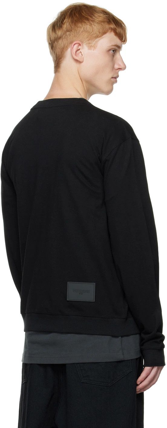WE11DONE o1mris0824 D Logo Sweater in Black Size US S / EU 44-46 / 1 - 7 Thumbnail