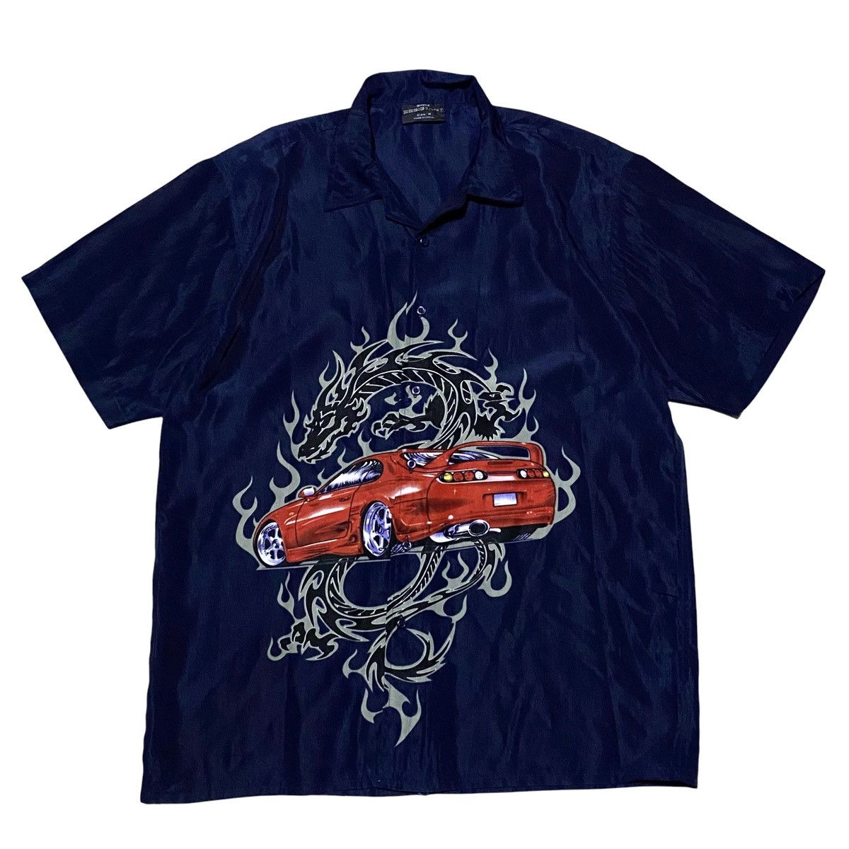 Japanese Brand × Vintage 🔥RARE🔥 Vintage 00s Dragon car shirt Size US M / EU 48-50 / 2 - 1 Thumbnail