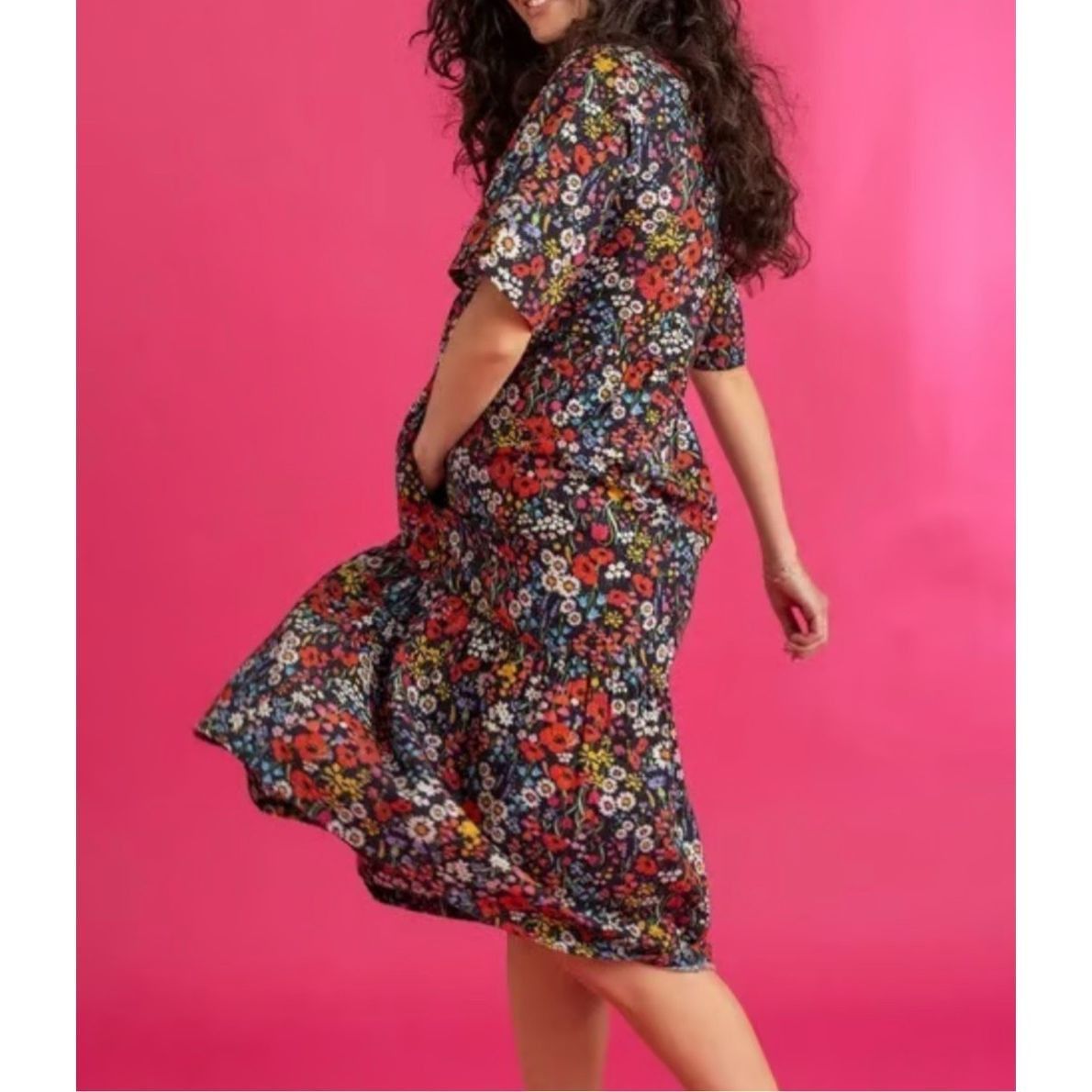 Guru Gudrun Sjoden floral midi dress size Medium Size M / US 6-8 / IT 42-44 - 1 Thumbnail