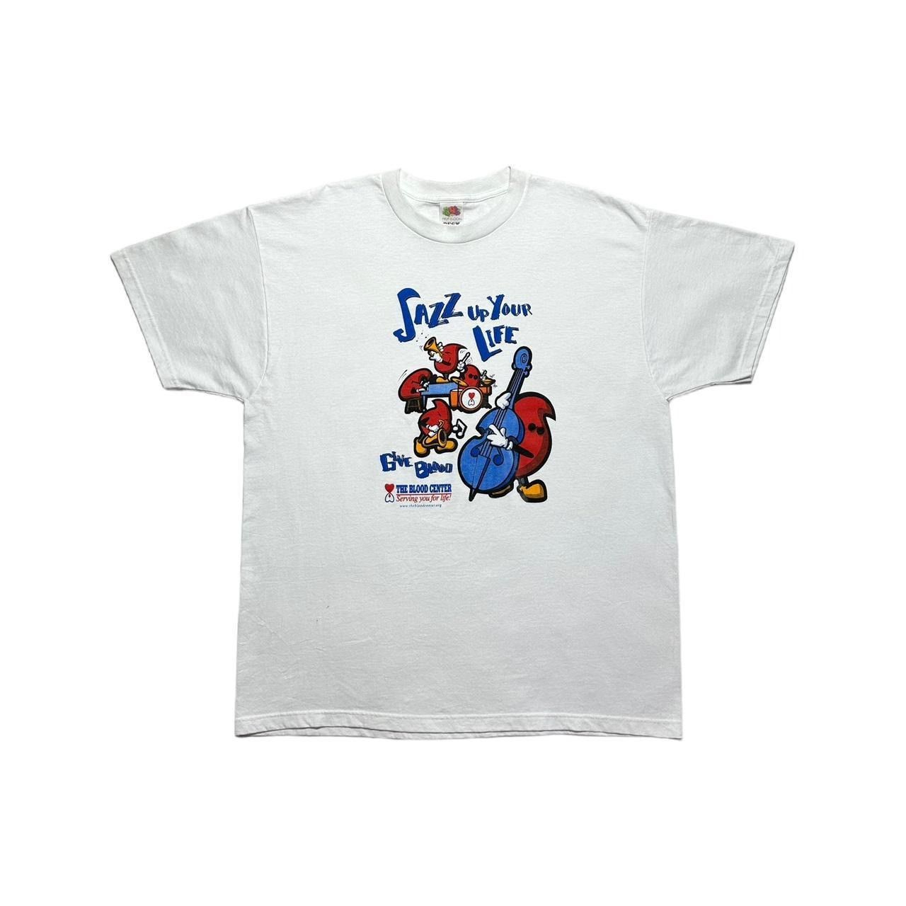 Fruit Of The Loom × Vintage Vintage Blood Drive Jazz Up Your Life T-Shirt Size US XL / EU 56 / 4 - 1 Thumbnail