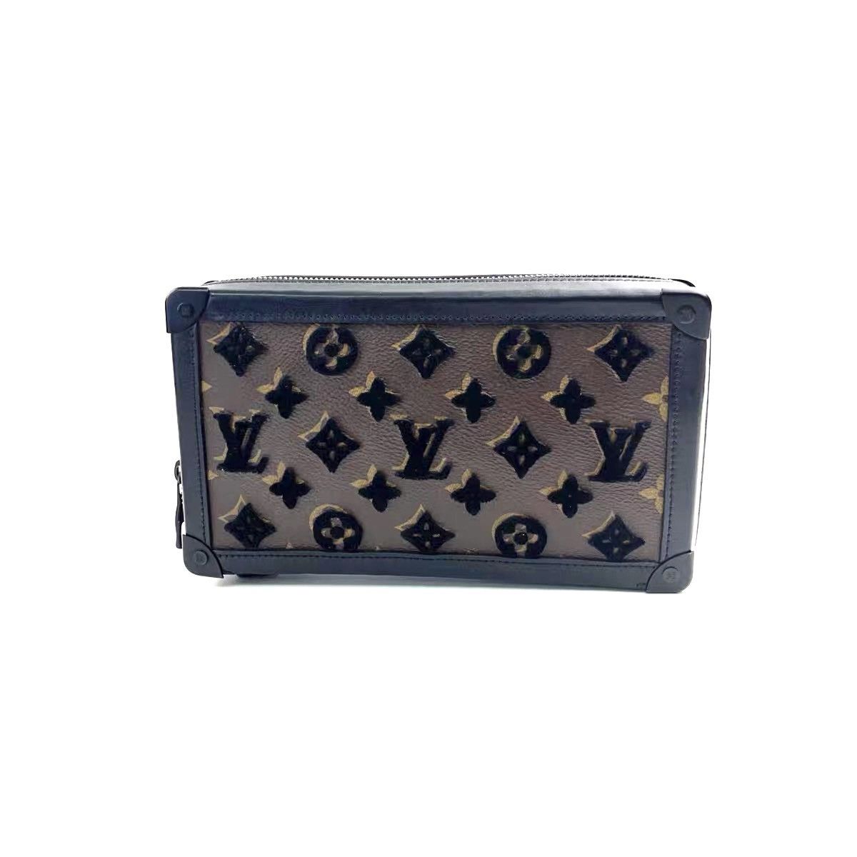Louis Vuitton Louis Vuitton Virgil Abloh Soft Trunk Clutch Velvet Monogram Size ONE SIZE - 4 Thumbnail