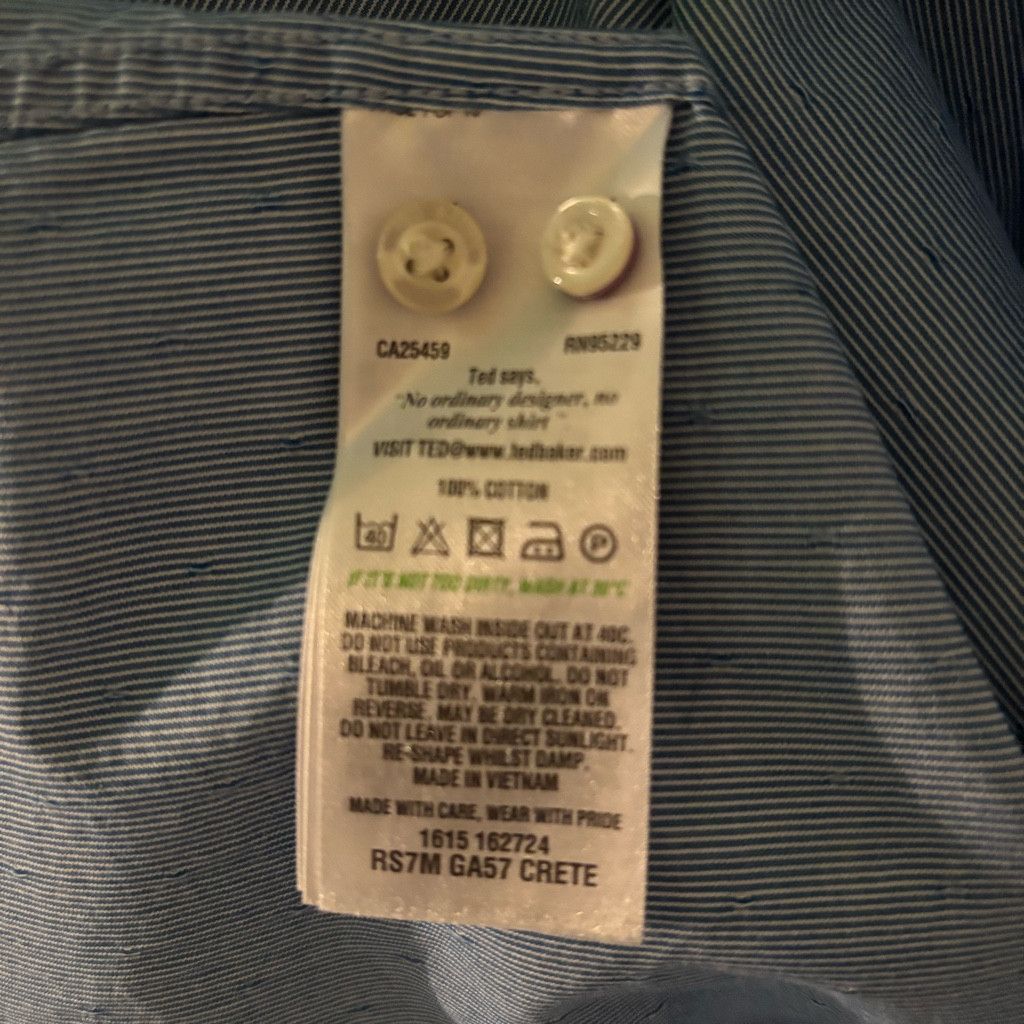 Ted Baker Ted Baker Endurance Mens Shirt Size 38L - 7 Thumbnail