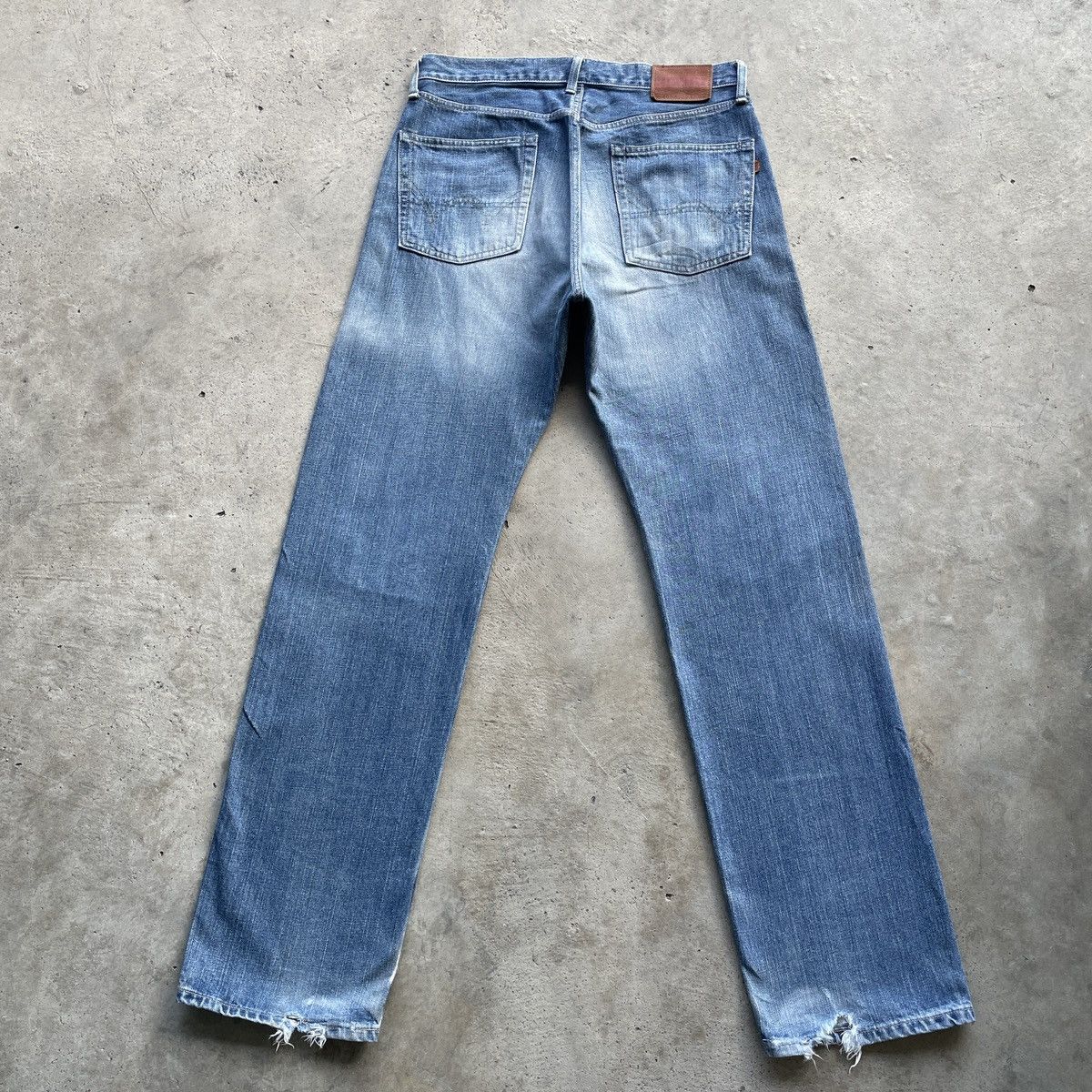 Edwin × Jean × Vintage Vintage Distressed Edwin 505 Selvedge Faded Jeans Pants W33 Size US 33 - 14 Thumbnail