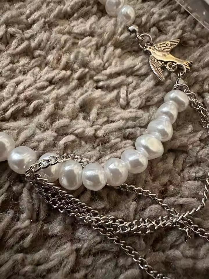 Jewelry Charm Hip Hop Peace Dove Tassel Alien Imitation Pearl Beads Size ONE SIZE - 5 Thumbnail