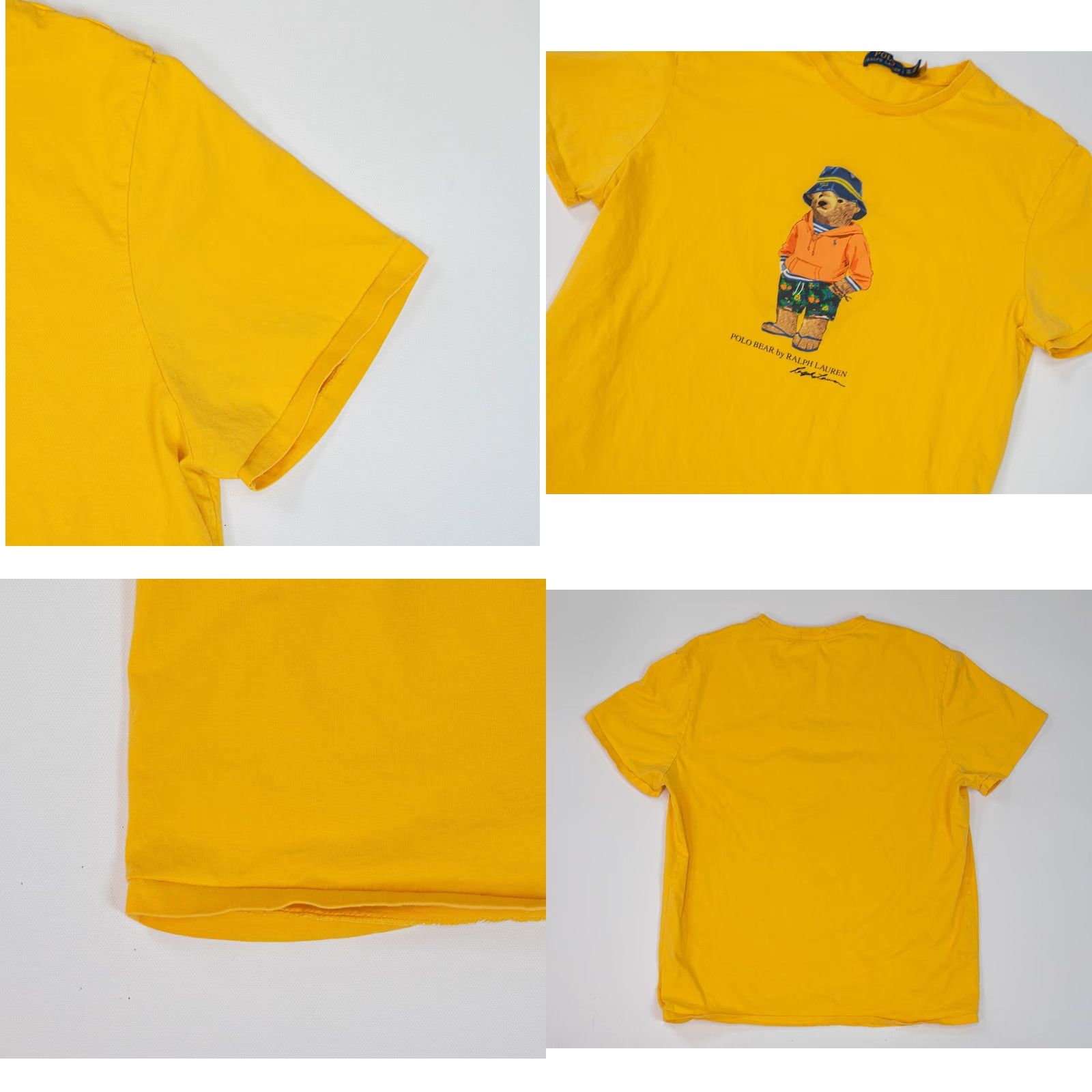 Polo Ralph Lauren Polo Ralph Lauren Yellow T-Shirt Men XL Single Stitch Bucket Hat Laguna Polo Bear Shirt Meat? (Note: This seems incorrect and should be corrected.) Size US XL / EU 56 / 4 - 9 Thumbnail