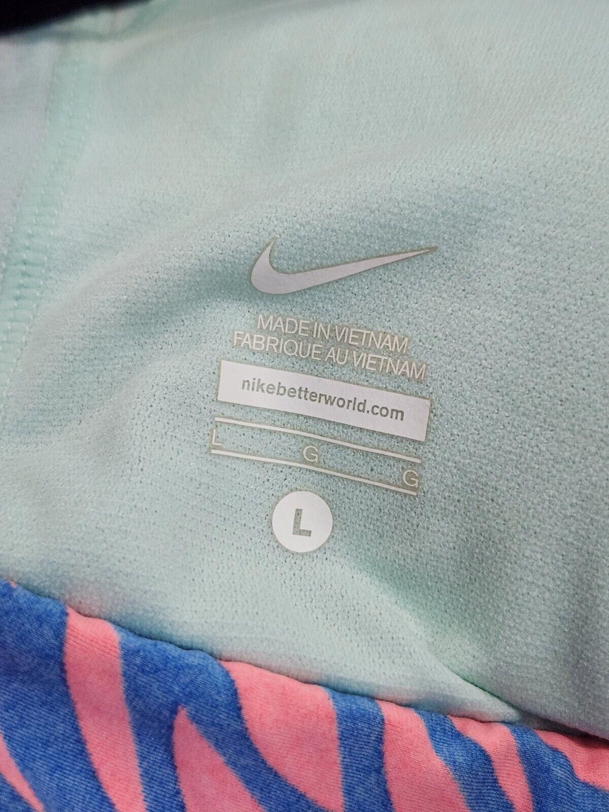 Nike Nike Tank Large Built In Bra Pink Coral Blue Dri Fit Active Size L / US 10 / IT 46 - 2 Thumbnail