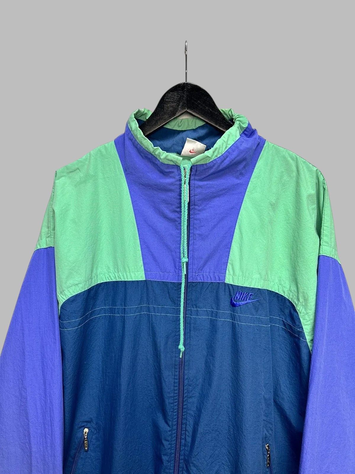 Vintage Rare Vintage 00s Nike Nylon Jacket Big Swoosh Hoodie Size US XL / EU 56 / 4 - 3 Thumbnail