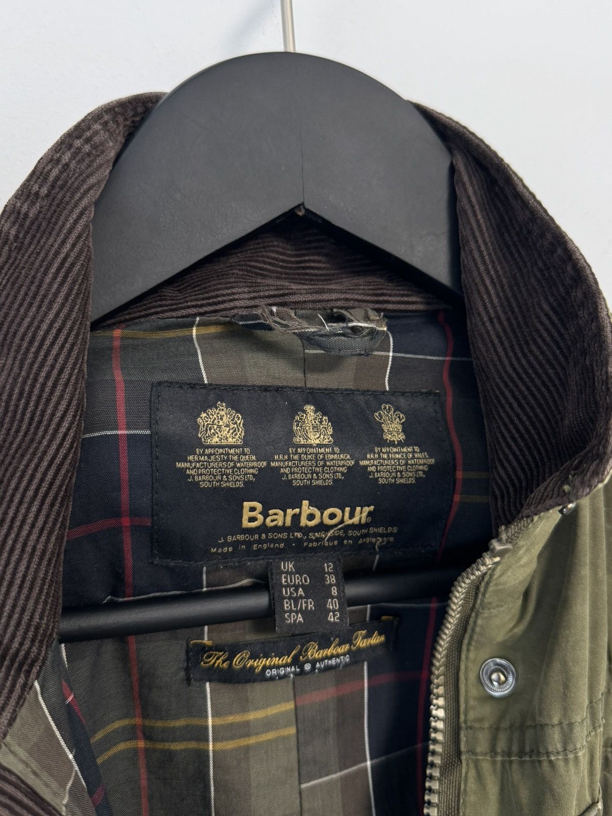 Barbour Women’s Barbour L1091 Utility Waxed Olive Jacket Wax Coat Size M / US 6-8 / IT 42-44 - 19 Thumbnail