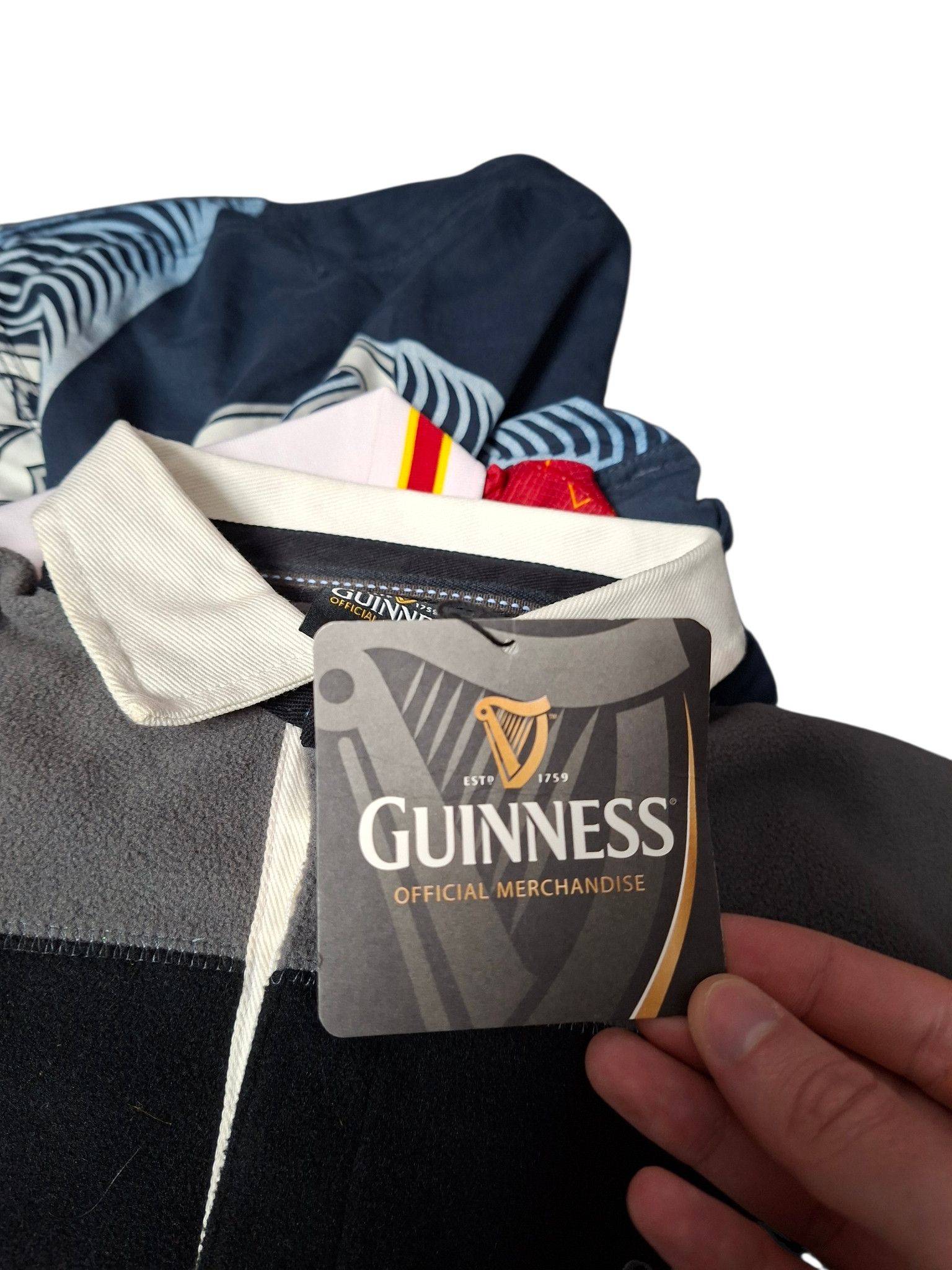 Other GUINNESS VINTAGE FLEECE STRIPED RUGBY SHIRT Size US M / EU 48-50 / 2 - 4 Thumbnail