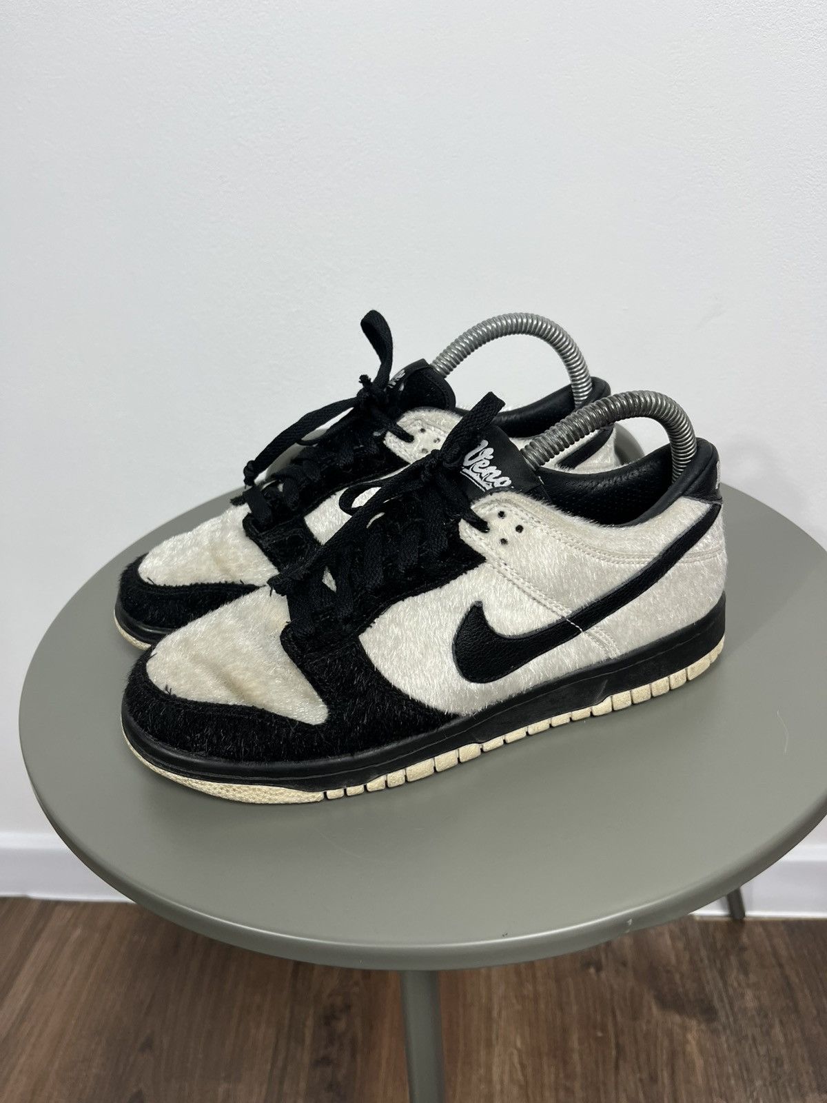 Nike Nike Dunk Low Panda Pigeon Black White Hairy Suede Sneakers Size US 6.5 / IT 36.5 - 6 Thumbnail