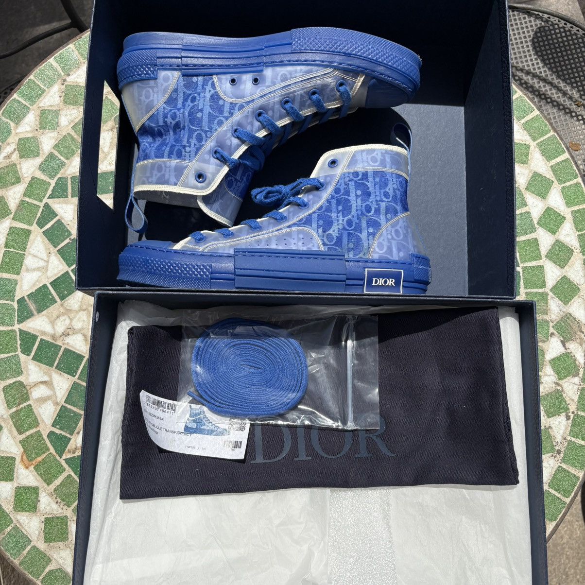 Dior Dior B23 Blue Oblique Sneaker Size US 10.5 / EU 43-44 - 7 Thumbnail