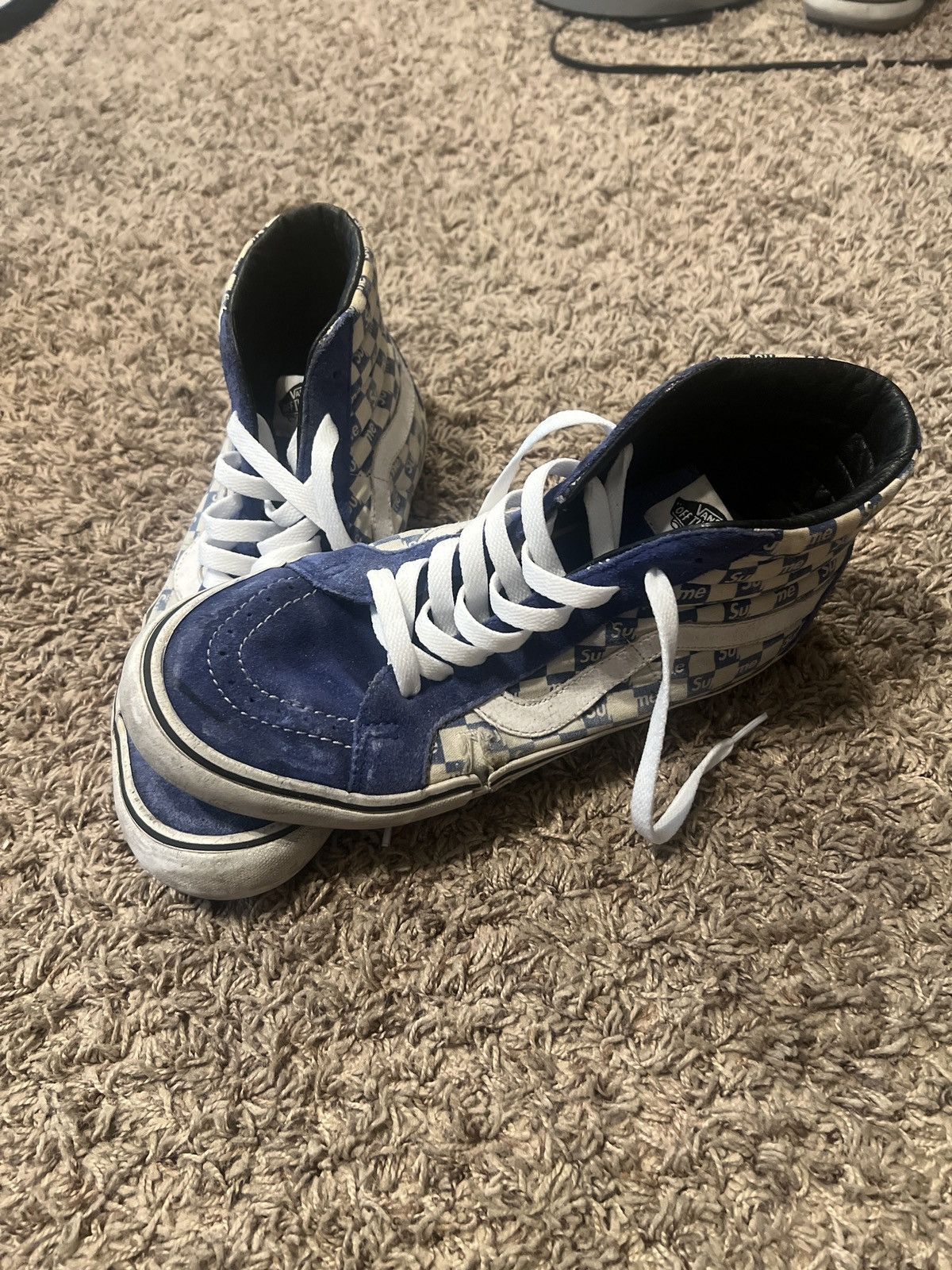 Supreme × Vans Checkered Vans Supreme Hi-Tops Size US 10.5 / EU 43-44 - 1 Thumbnail
