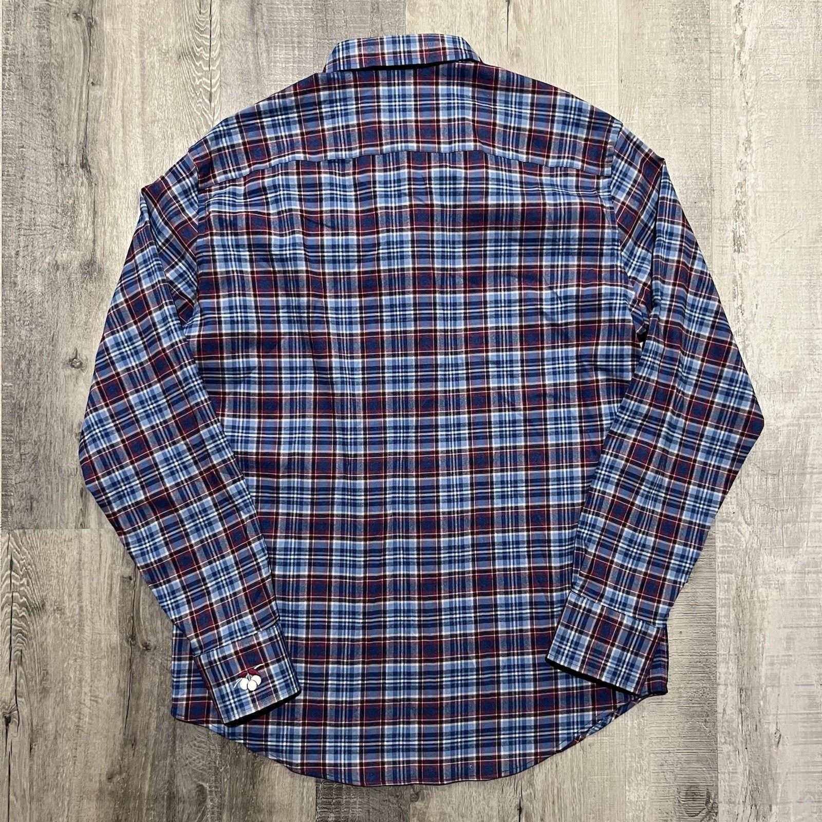 Peter Millar Peter Millar Shirt L Blue Red Plaid Cotton Button Up Casual Size US L / EU 52-54 / 3 - 3 Thumbnail