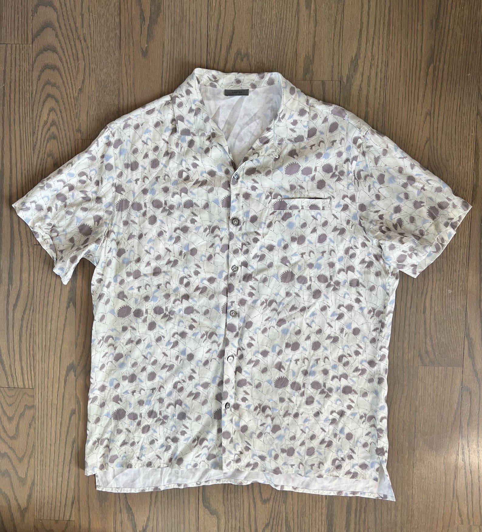 Lanvin Lanvin Shark Print Short Sleeve Shirt Size US XL / EU 56 / 4 - 1 Thumbnail