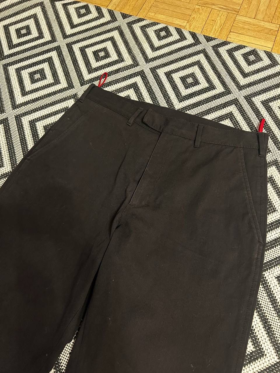 Prada Technical Red Tab Trousers nylon pants black w32