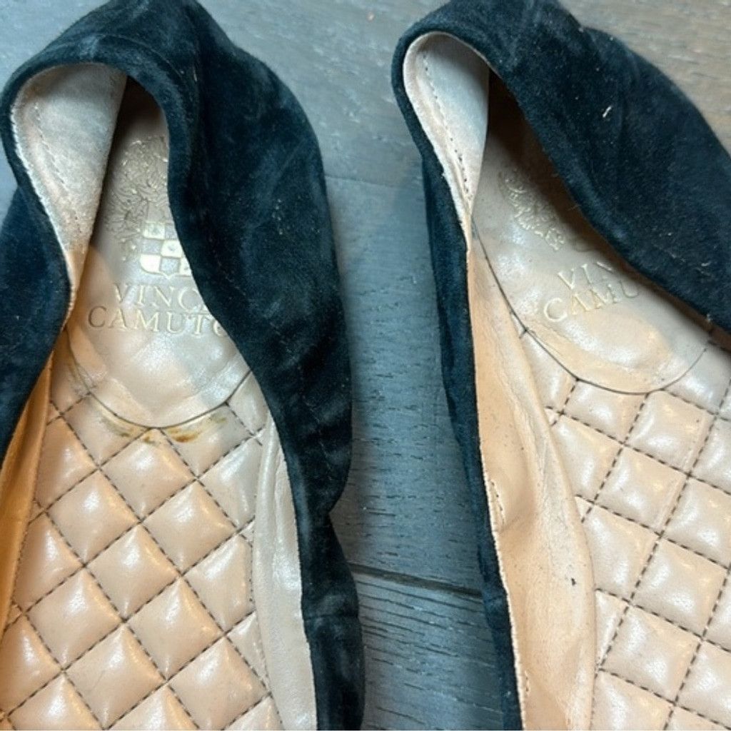 Vince Camuto Vince Camuto | Studded Black Suede Ballet Flats | Size: 10 Size US 10 / IT 40 - 2 Thumbnail