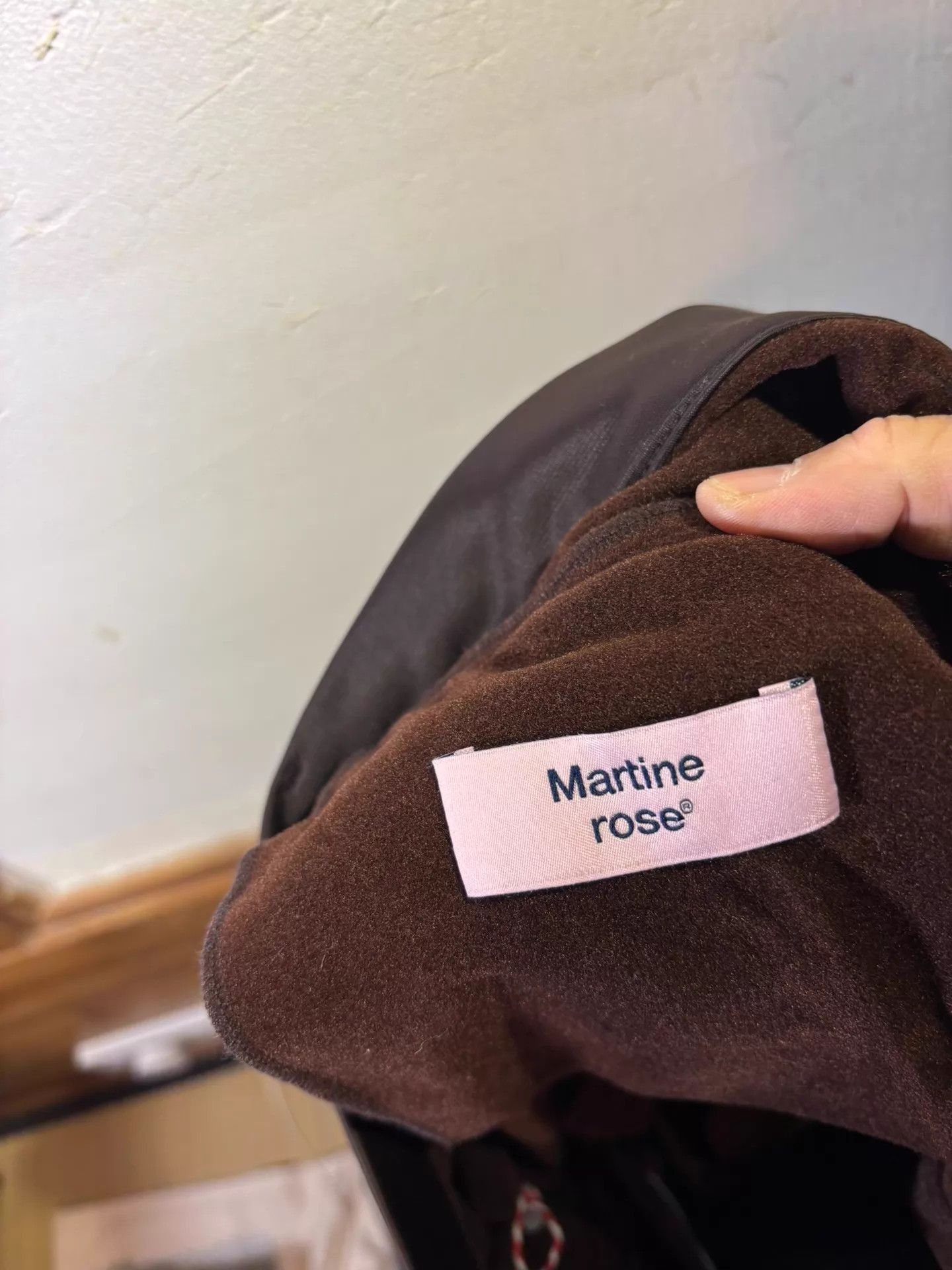 Martine Rose Martine Rose New Wide Leg Dark Brown Shiny Trousers Size M Size US 32 / EU 48 - 8 Thumbnail