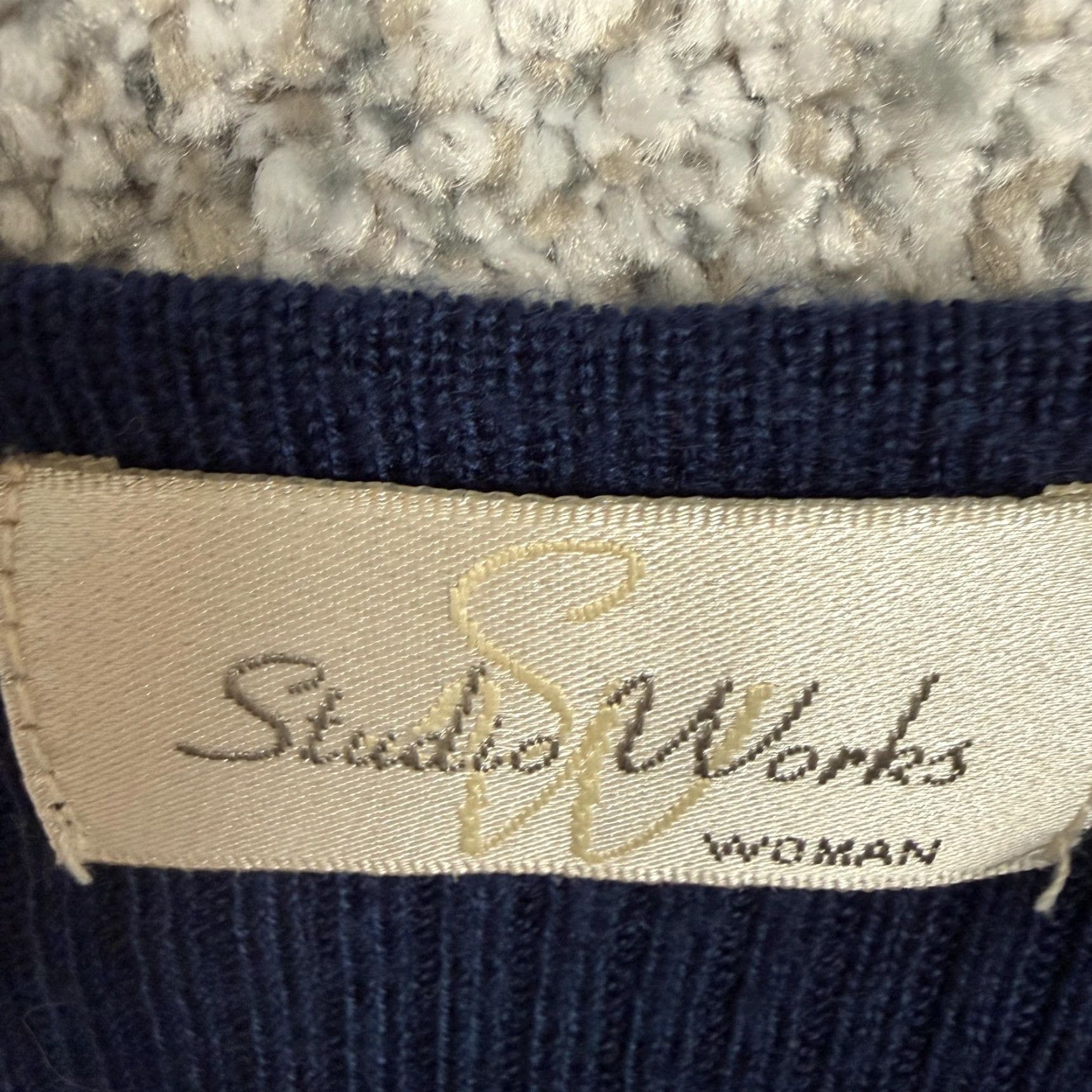 Vintage Studio Works T-Shirt Womens 3X Plus Blue Ribbed Knit Minimalist Basic Layering Shirt Womens Plus Size Blue Ribbed Knit Crew Neck Short Sleeve Casual Size XXL / US 16-18 / IT 52-54 - 4 Thumbnail
