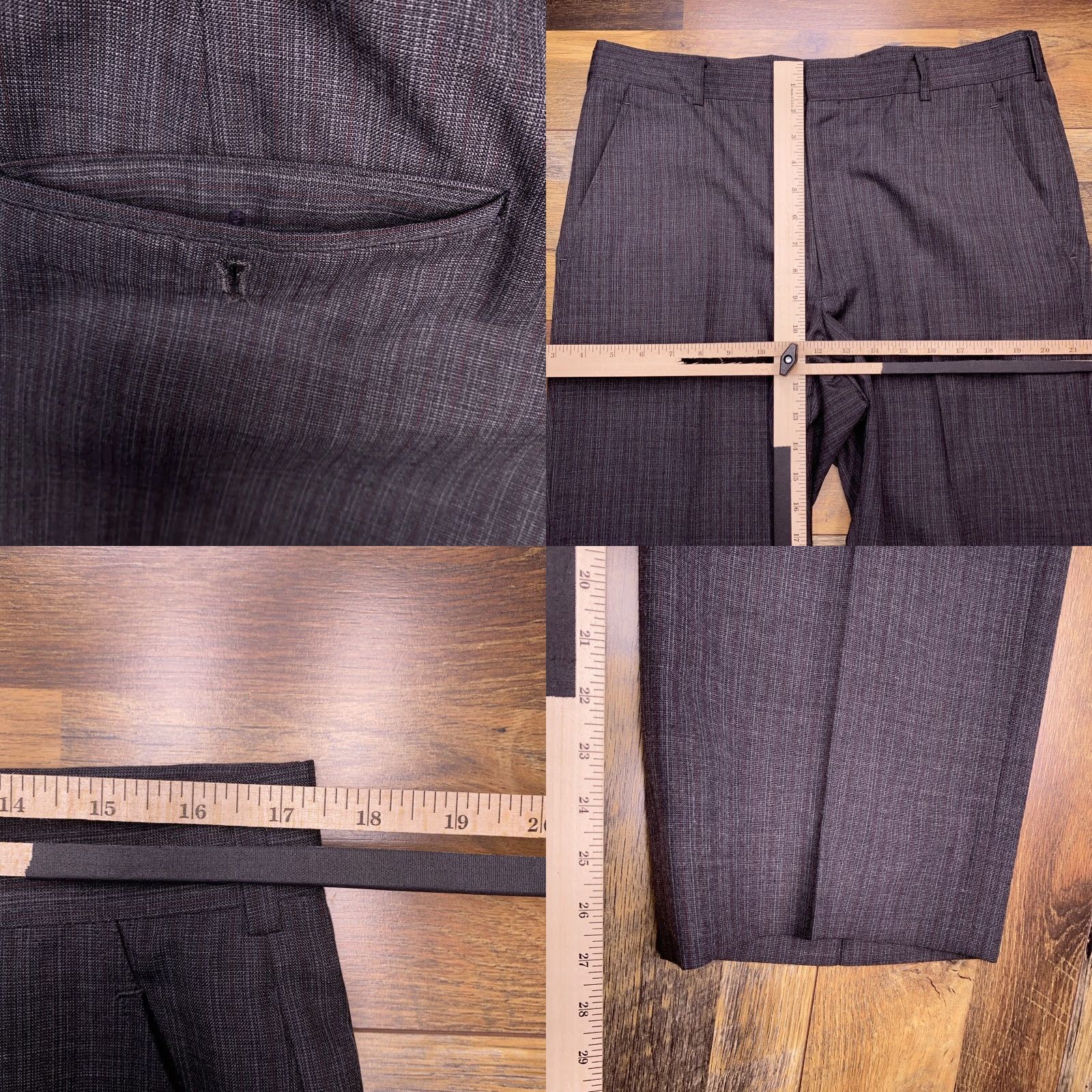 Hart Schaffner Marx Hart Schaffner Marx Suit 40R Gray Striped Wool 2 Piece USA 2 Piece Mens Jacket Pants 40 Waist 35 Inseam Regular Modern Classic Vintage N/A Size 40R - 11 Thumbnail