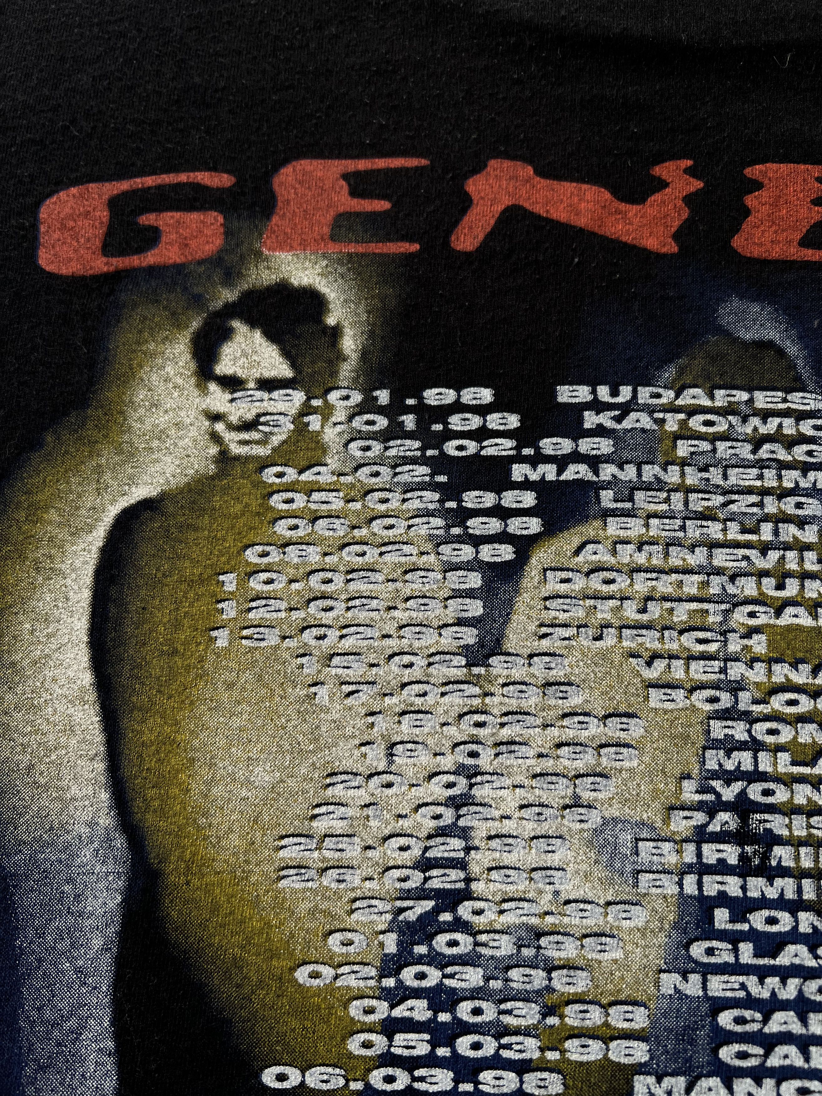 Band Tees × Vintage Vintage 1998 Genesis European Tour 98 Black Tee Size US XL / EU 56 / 4 - 13 Thumbnail