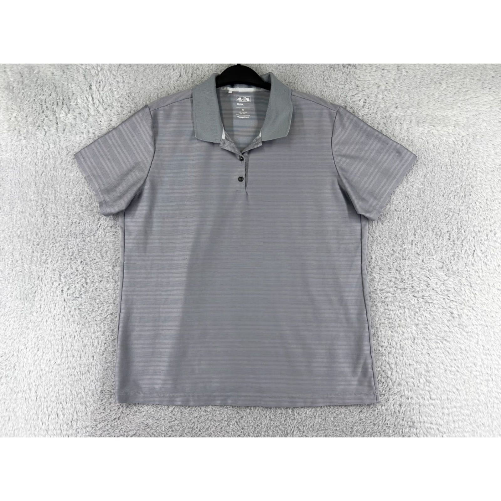 Adidas Adidas Polo Shirt Mens XL Gray Striped Polyester Golf Polo Shirt - Men’s, Short Sleeve, - Golf, Athletic, American, Sports Size US XL / EU 56 / 4 - 2 Thumbnail