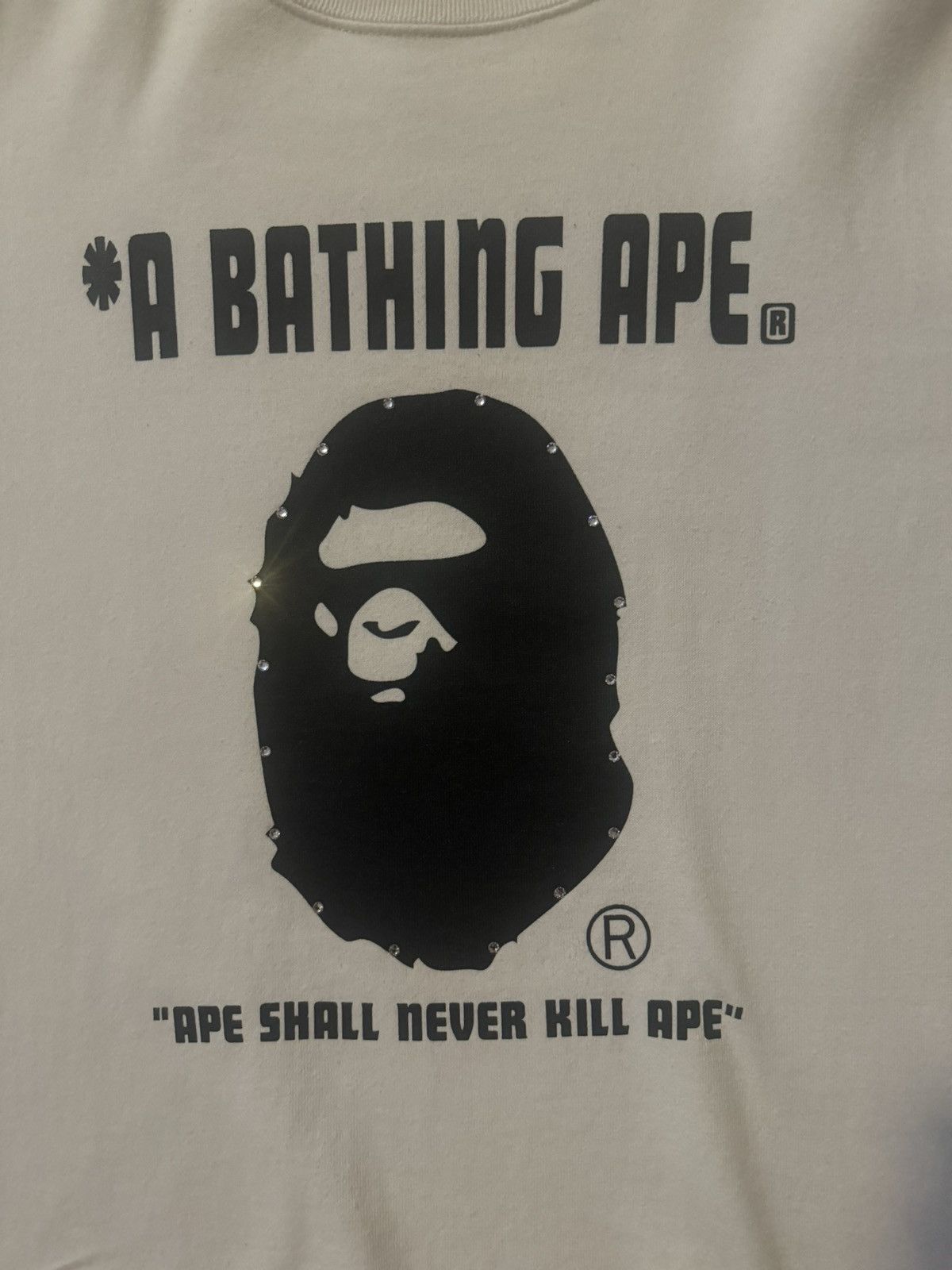 Bape Nape rhinestone big head ape crewneck Size US XL / EU 56 / 4 - 2 Thumbnail