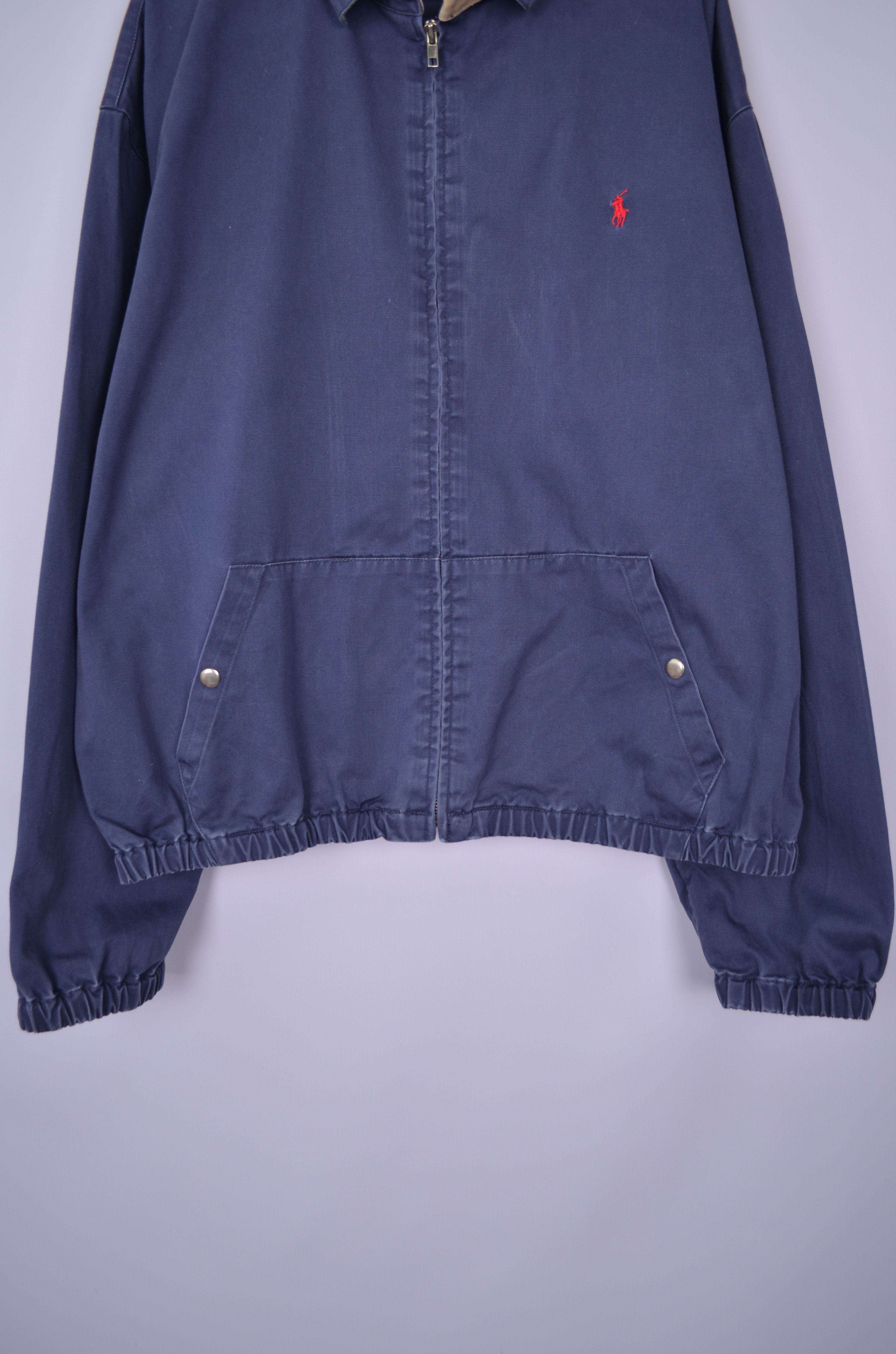 Polo Ralph Lauren × Vintage Polo Ralph Lauren Navy Bomber Jacket Vintage 90s Faded Size US XL / EU 56 / 4 - 3 Thumbnail