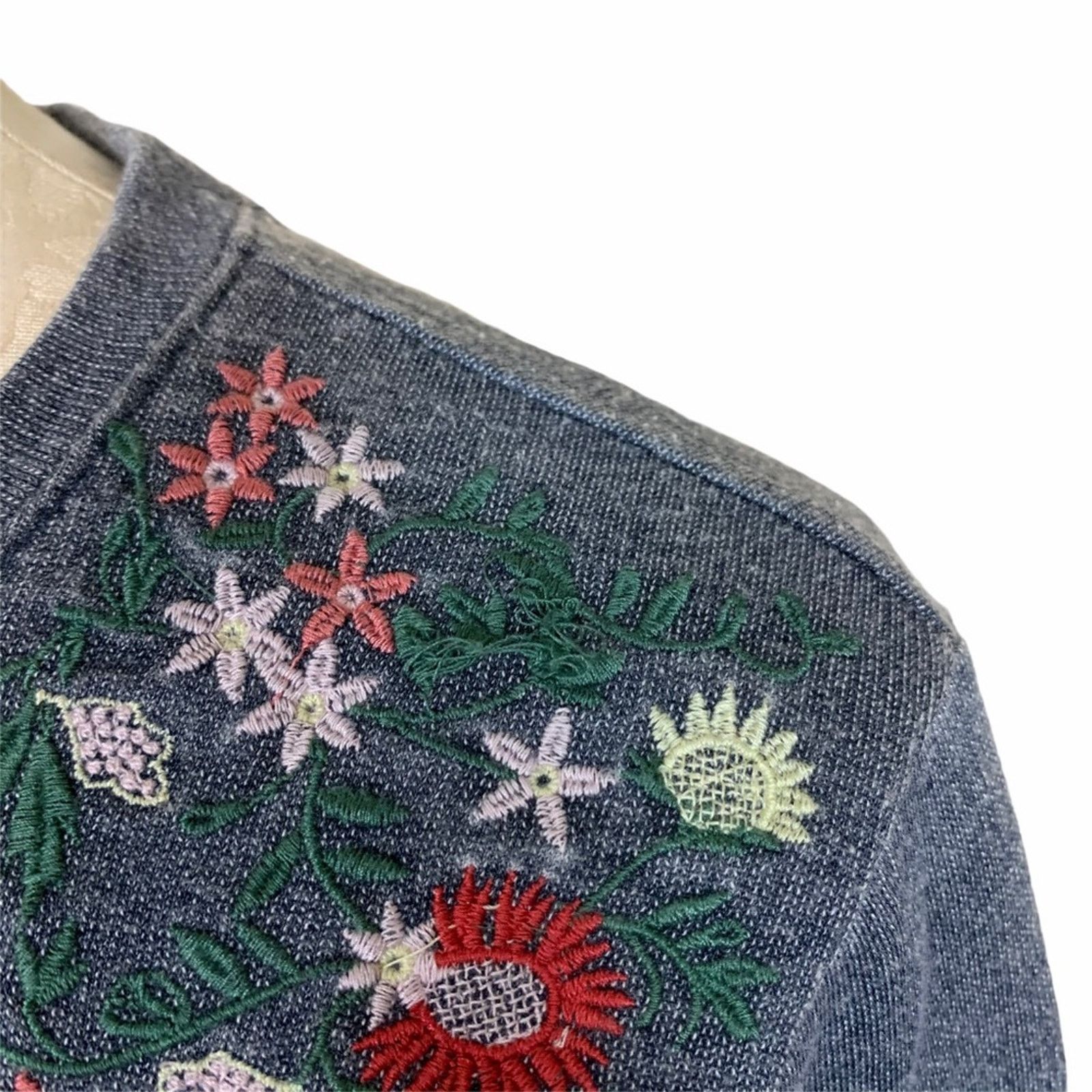 Lucky Brand Lucky Brand Necklace Embroidered Sweatshirt XS Size XS / US 0-2 / IT 36-38 - 5 Thumbnail