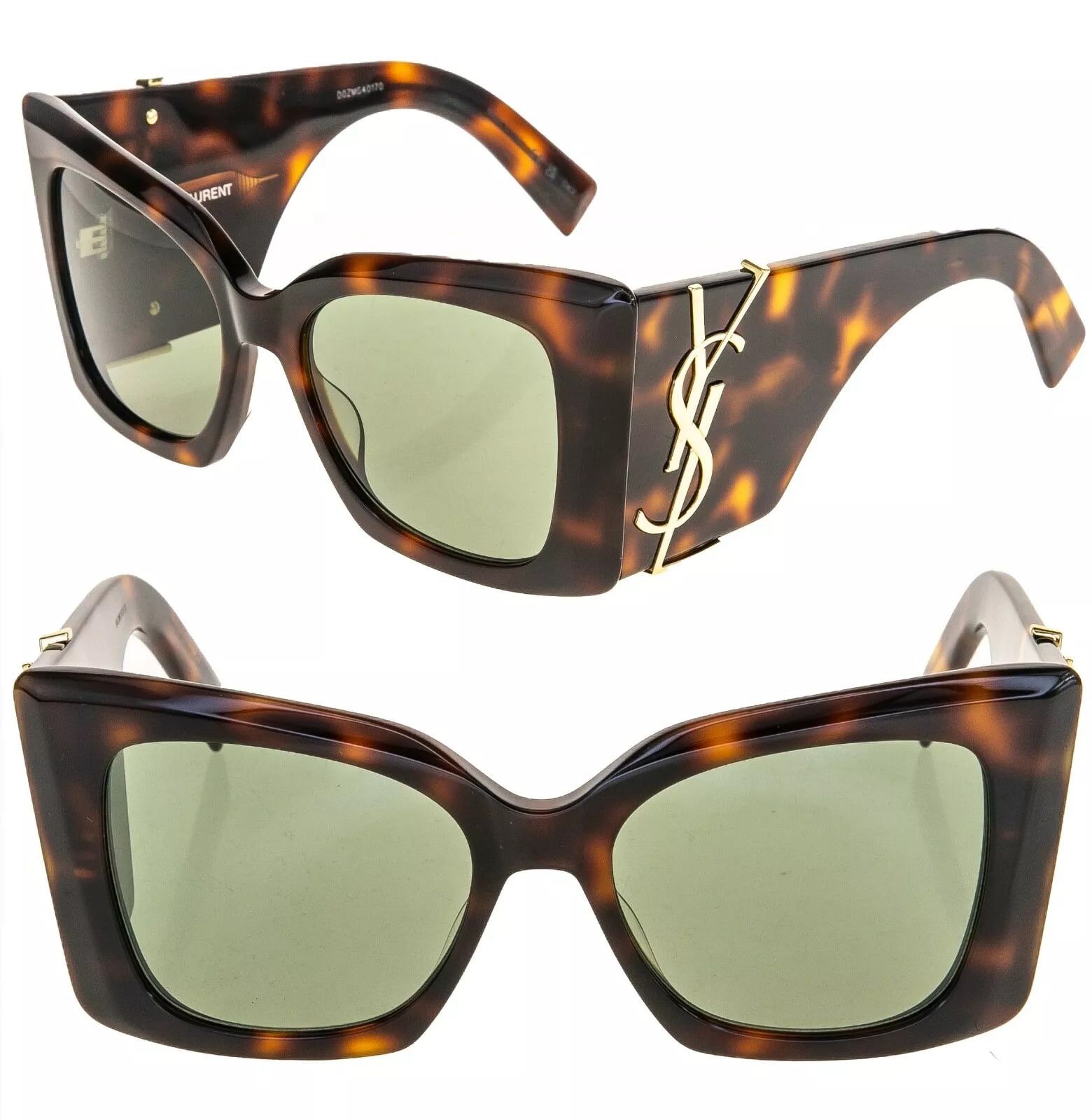 Yves Saint Laurent SAINT LAURENT BLAZE YSL SLM119 002 Brown Green Sunglass 119 Size ONE SIZE - 1 Thumbnail