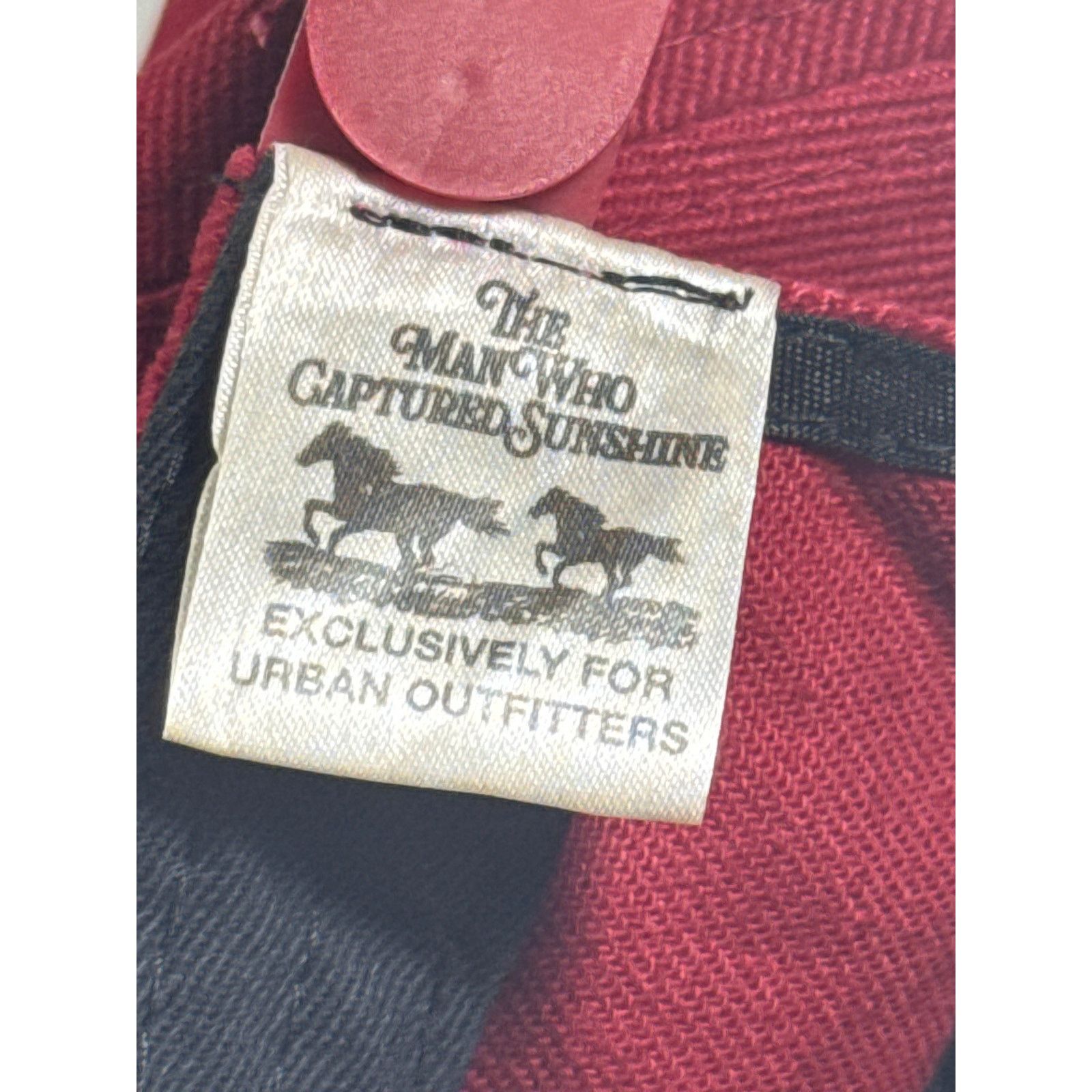 Urban Outfitters The Man Who Captured Sunshine Red Embroidered Baseball Hat Size ONE SIZE - 6 Thumbnail