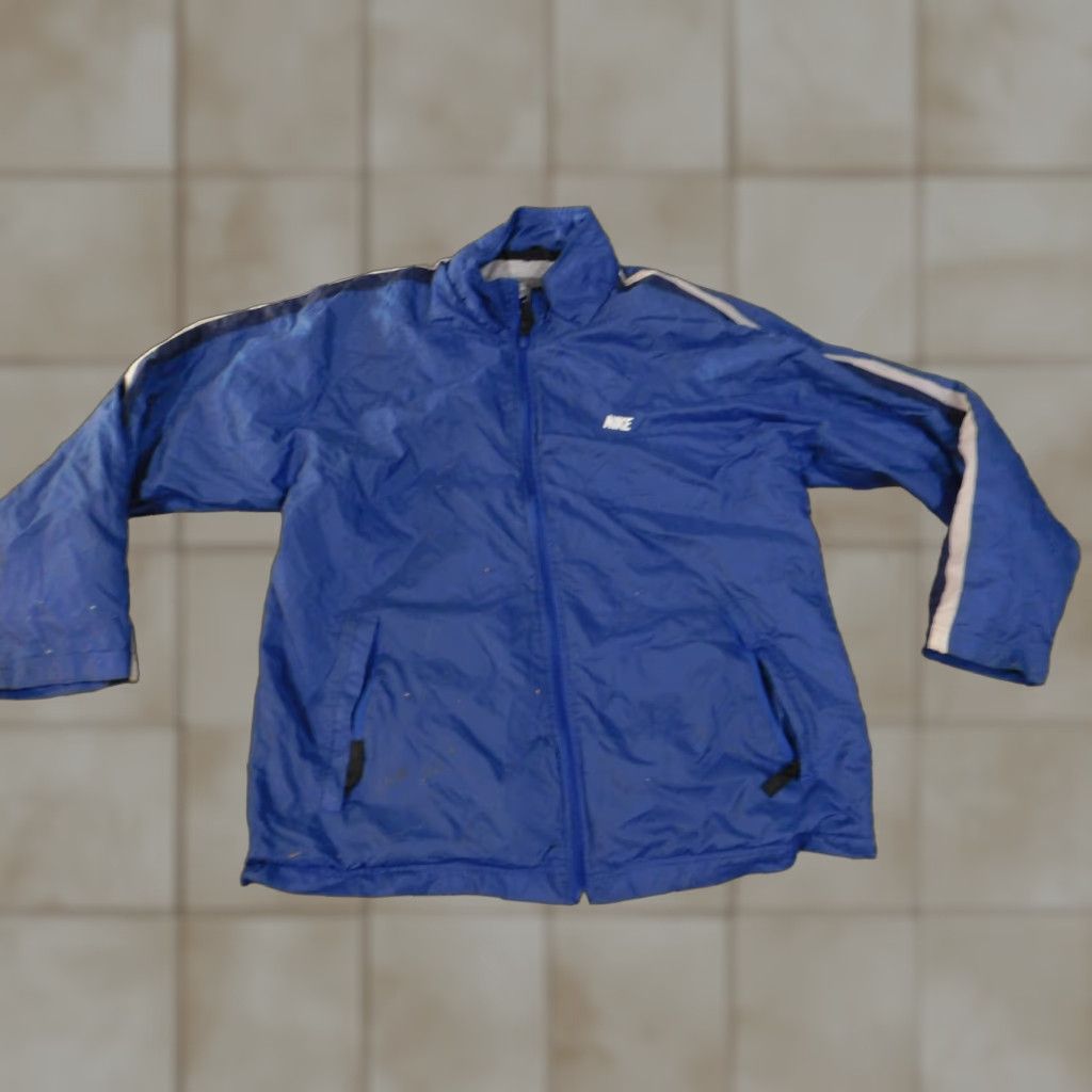 Nike VINTAGE Nike Jacket Mens L Blue windbreaker Y2K zip retro logo Size US L / EU 52-54 / 3 - 1 Thumbnail