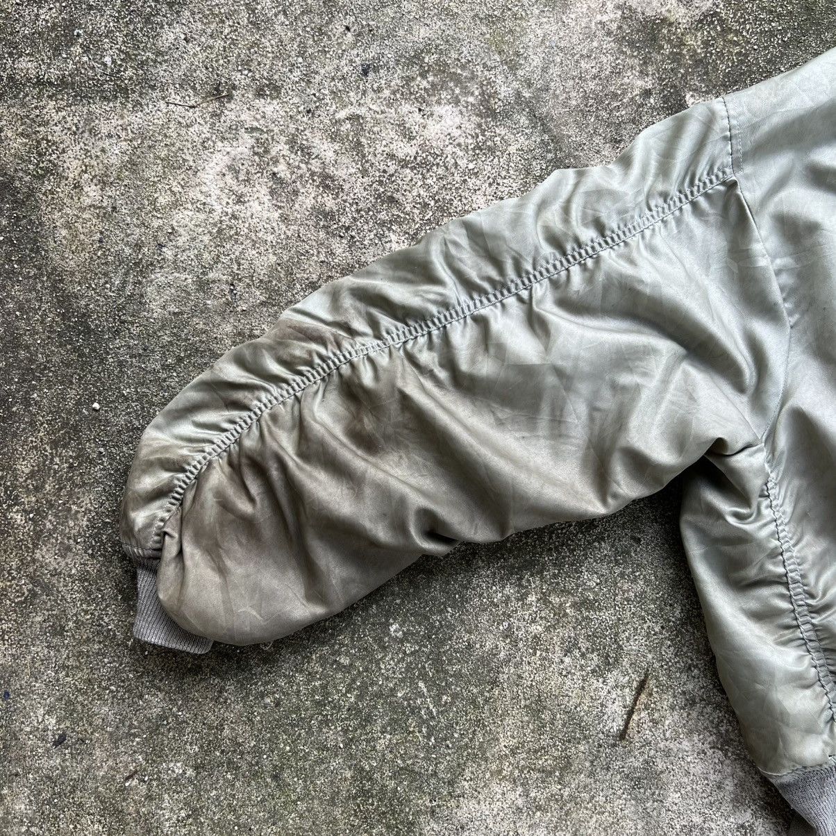 Vintage “VINTAGE” TRASHED MAN INTERMEDIATE MA-1 BOMBER JACKET Size US L / EU 52-54 / 3 - 8 Thumbnail
