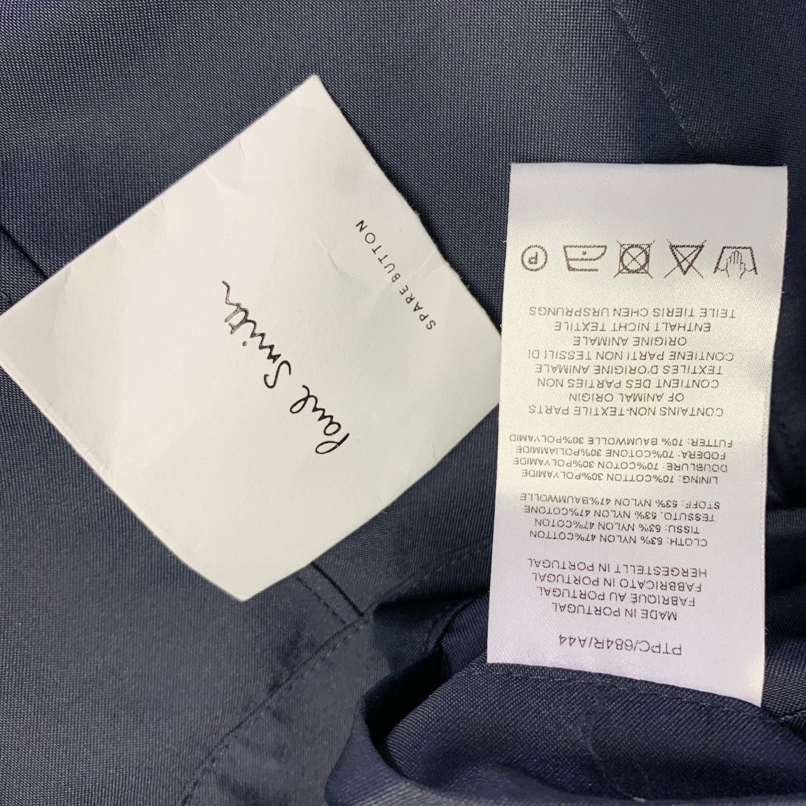 Paul Smith PAUL SMITH Size XL Navy Nylon Cotton Single Breasted Jacket Size US XL / EU 56 / 4 - 5 Thumbnail