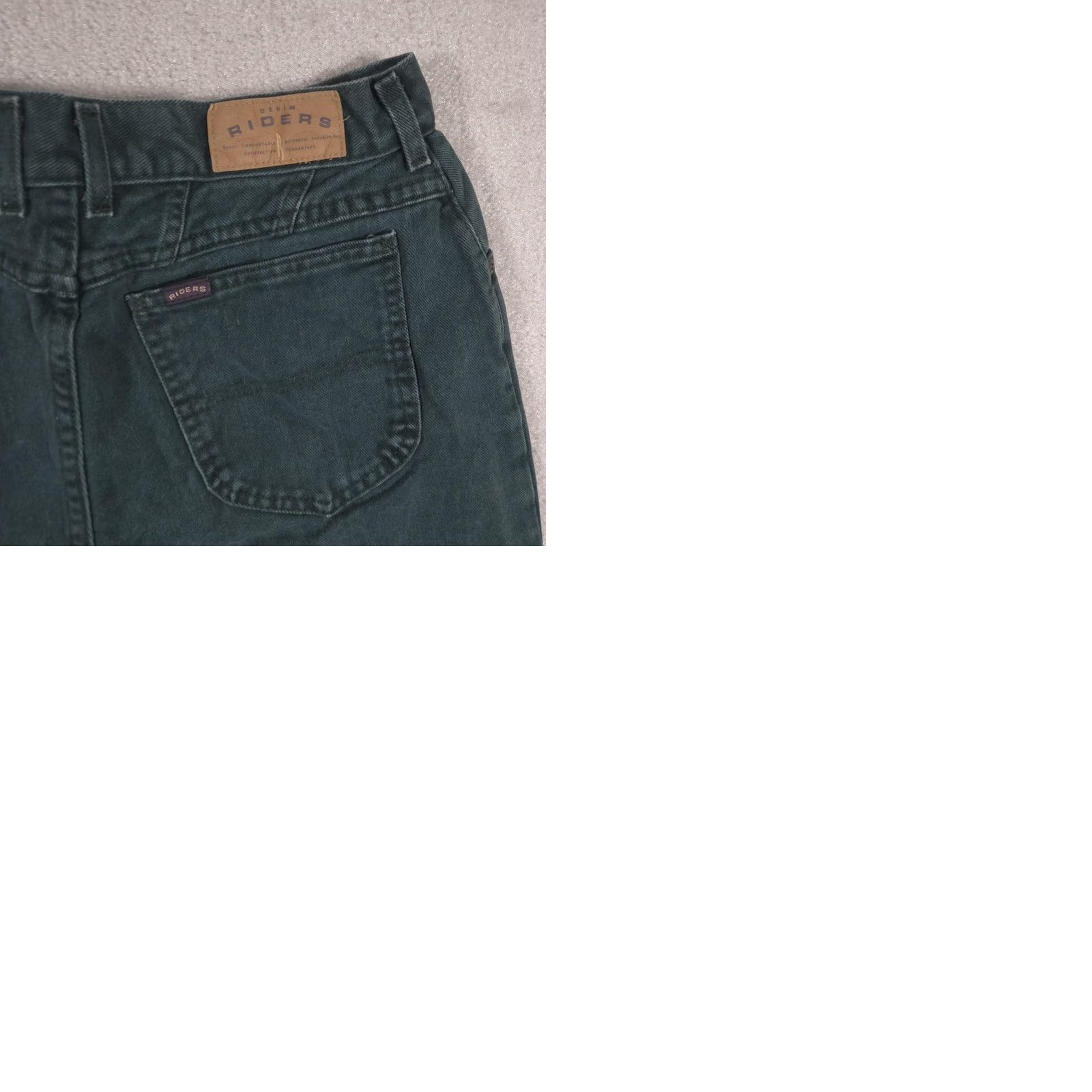 Vintage VINTAGE Riders Jeans Womens 14 Green High Rise Relaxed Mom Tapered Denim USA 90s Size 36" / US 14 / IT 50 - 10 Thumbnail