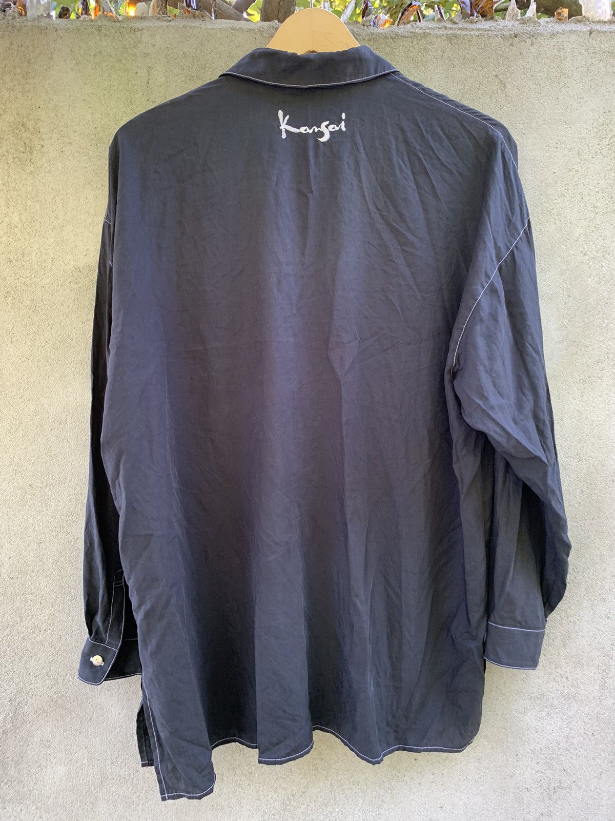 Issey Miyake 80s Silk kansai yamamoto shirt Size US XL / EU 56 / 4 - 2 Thumbnail