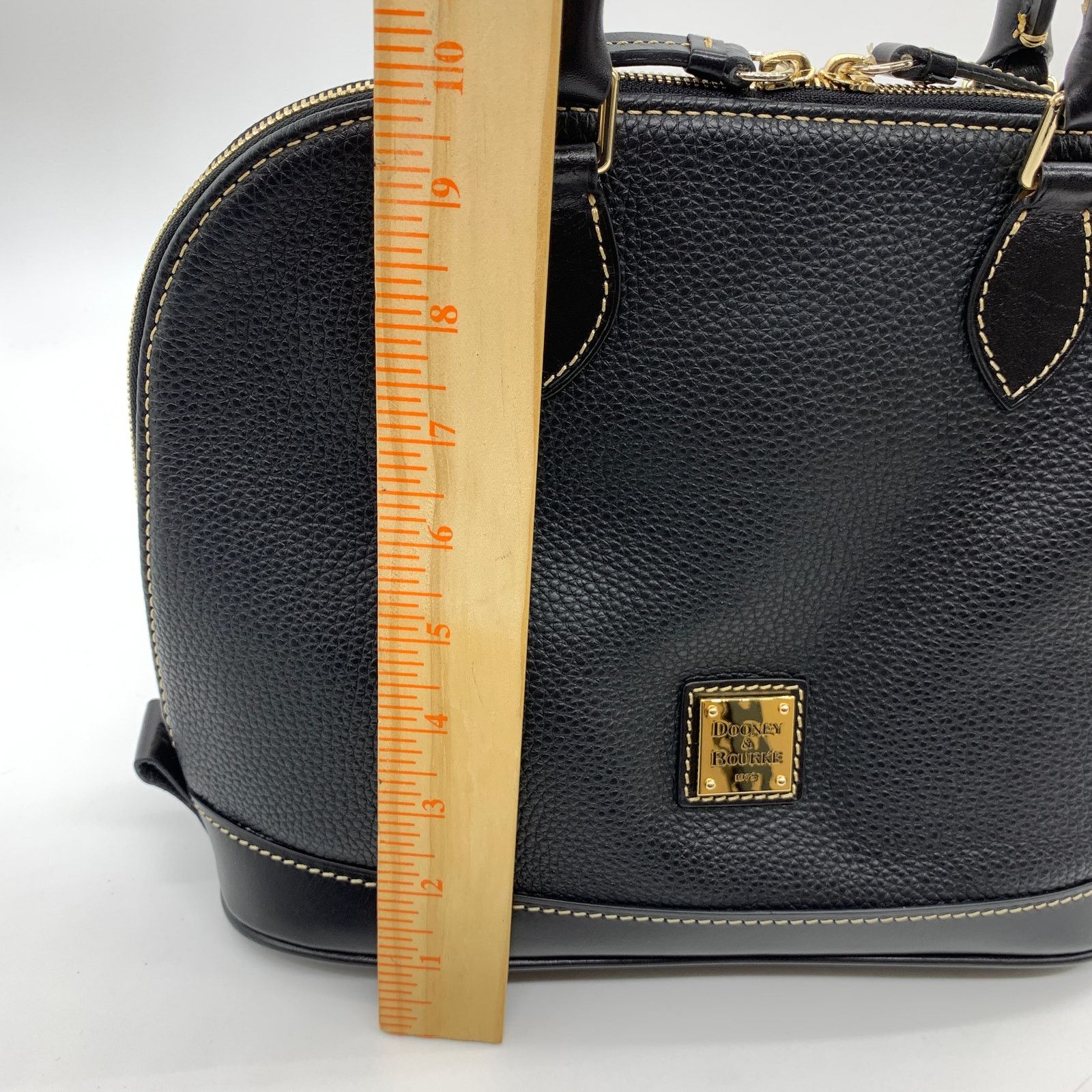Dooney & Bourke Dooney & Bourke Black Pebble Leather Purse Zip Satchel Size ONE SIZE - 5 Thumbnail