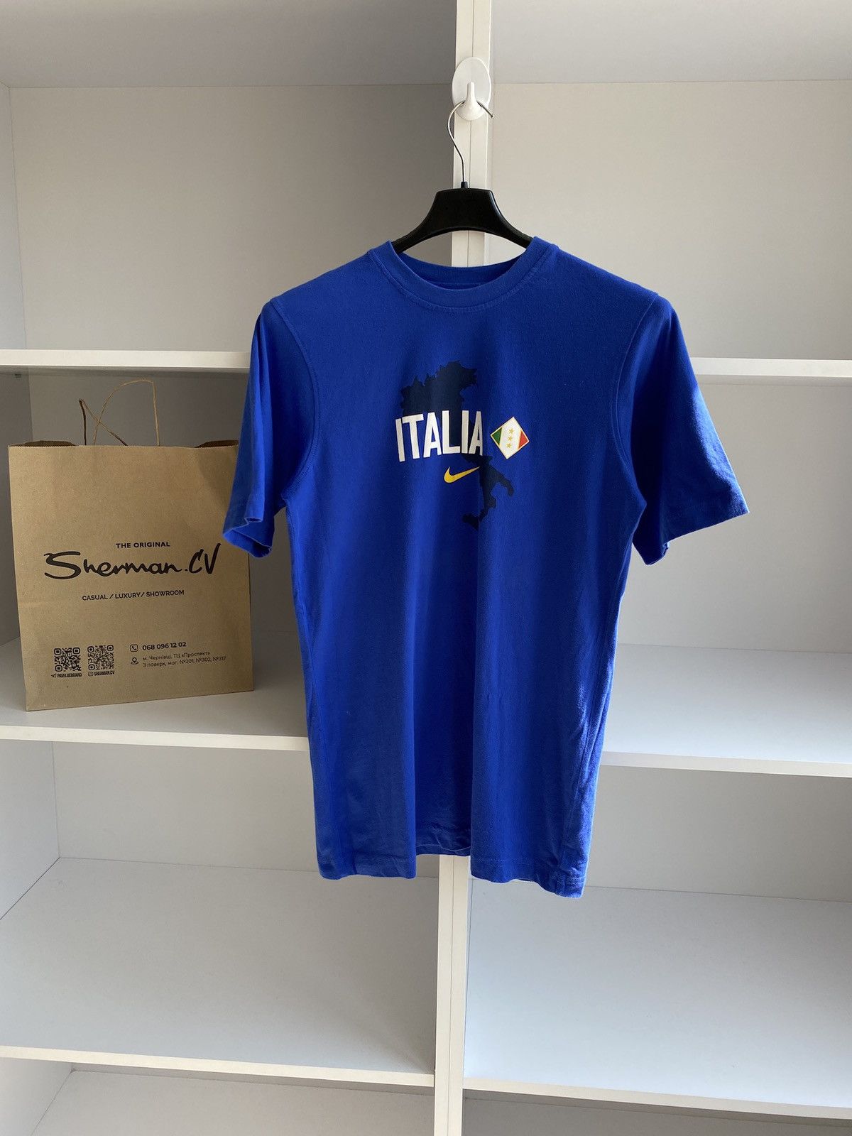 Nike × Vintage Nike Italia Totti Vintage tee Size US S / EU 44-46 / 1 - 1 Thumbnail