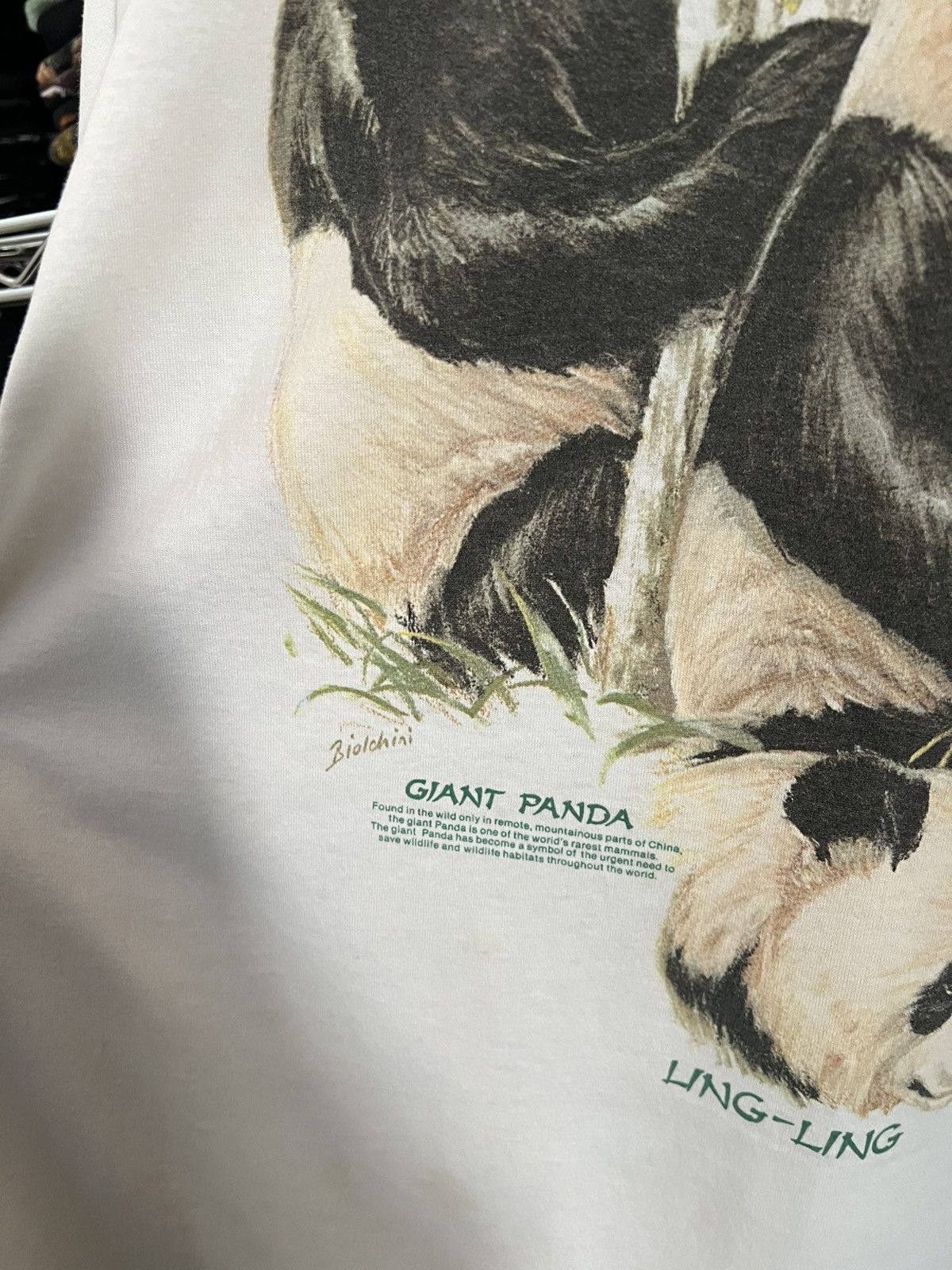 Habitat 80s Giant Panda Animal Nature Single Stitch National Zoo Tee Size US XXL / EU 58 / 5 - 4 Thumbnail