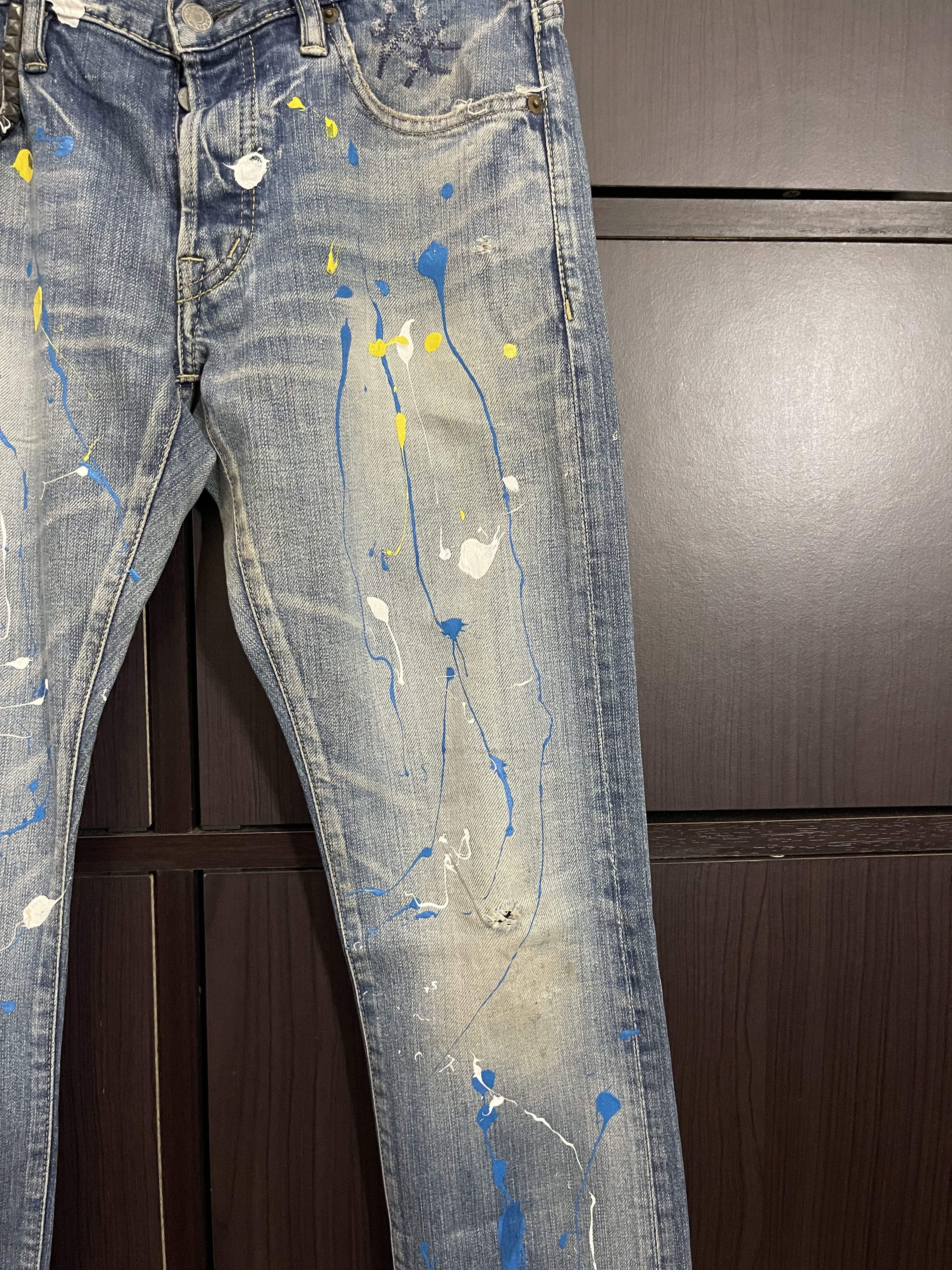 Hysteric Glamour Hysteric Glamour Stud Painting Distress Denim Kendrick lamar Size US 32 / EU 48 - 5 Thumbnail