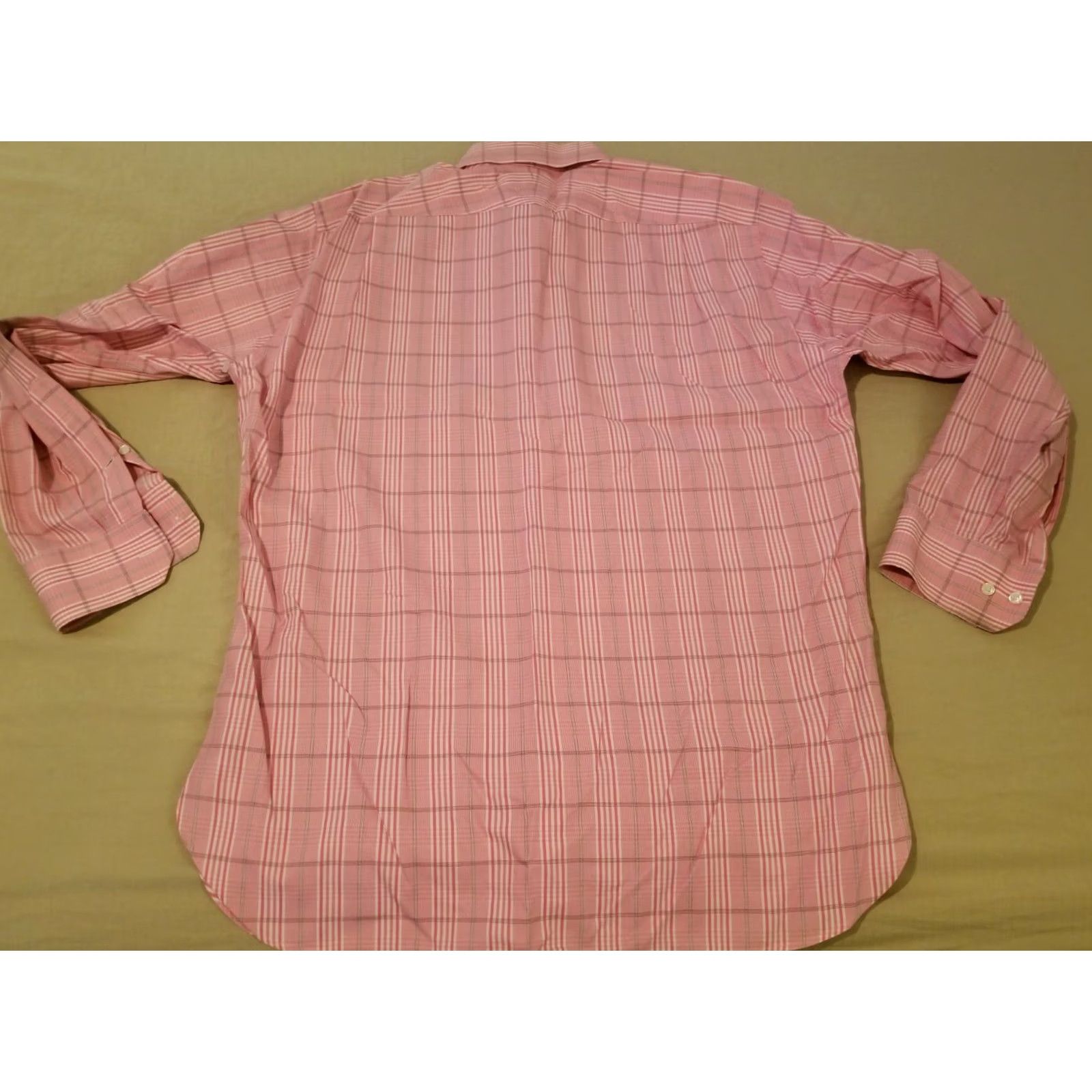 Nordstrom Mens John W. Nordstrom Dress Shirt 16 32 33 Pink Button Cotton Size 42R - 6 Thumbnail