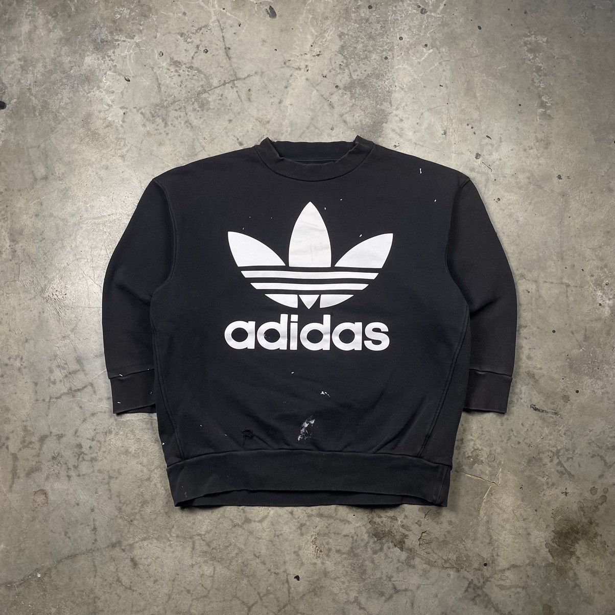 Adidas y2k Adidas Distressed Baggy Heavyweight Crewneck Size XL / US 12-14 / IT 48-50 - 1 Thumbnail