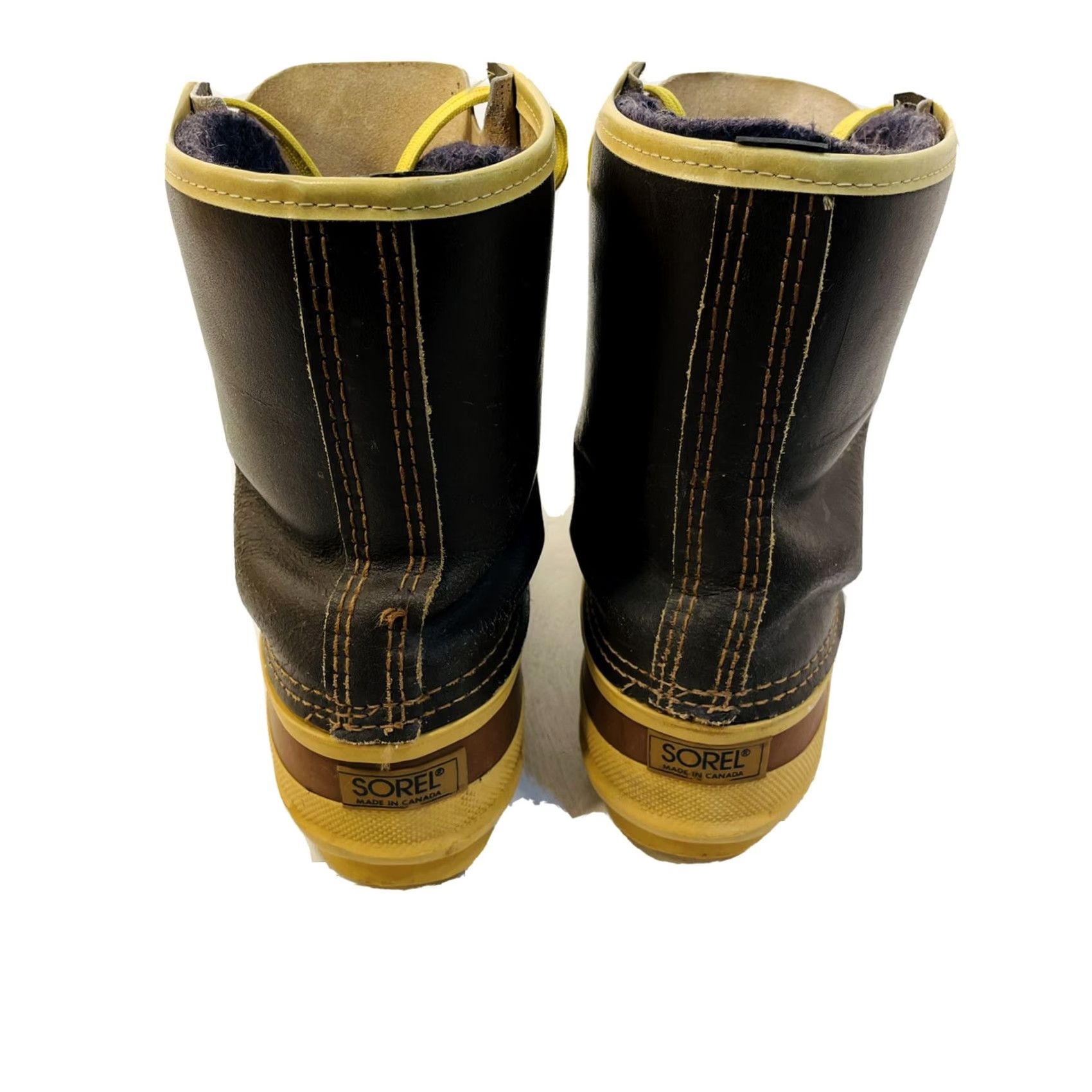 SOREL Sorel Artic Pac Brown Leather/Rubber Wool Lined Winter Snow Boots Men’s 6.5 Size US 7 / EU 40 - 4 Thumbnail
