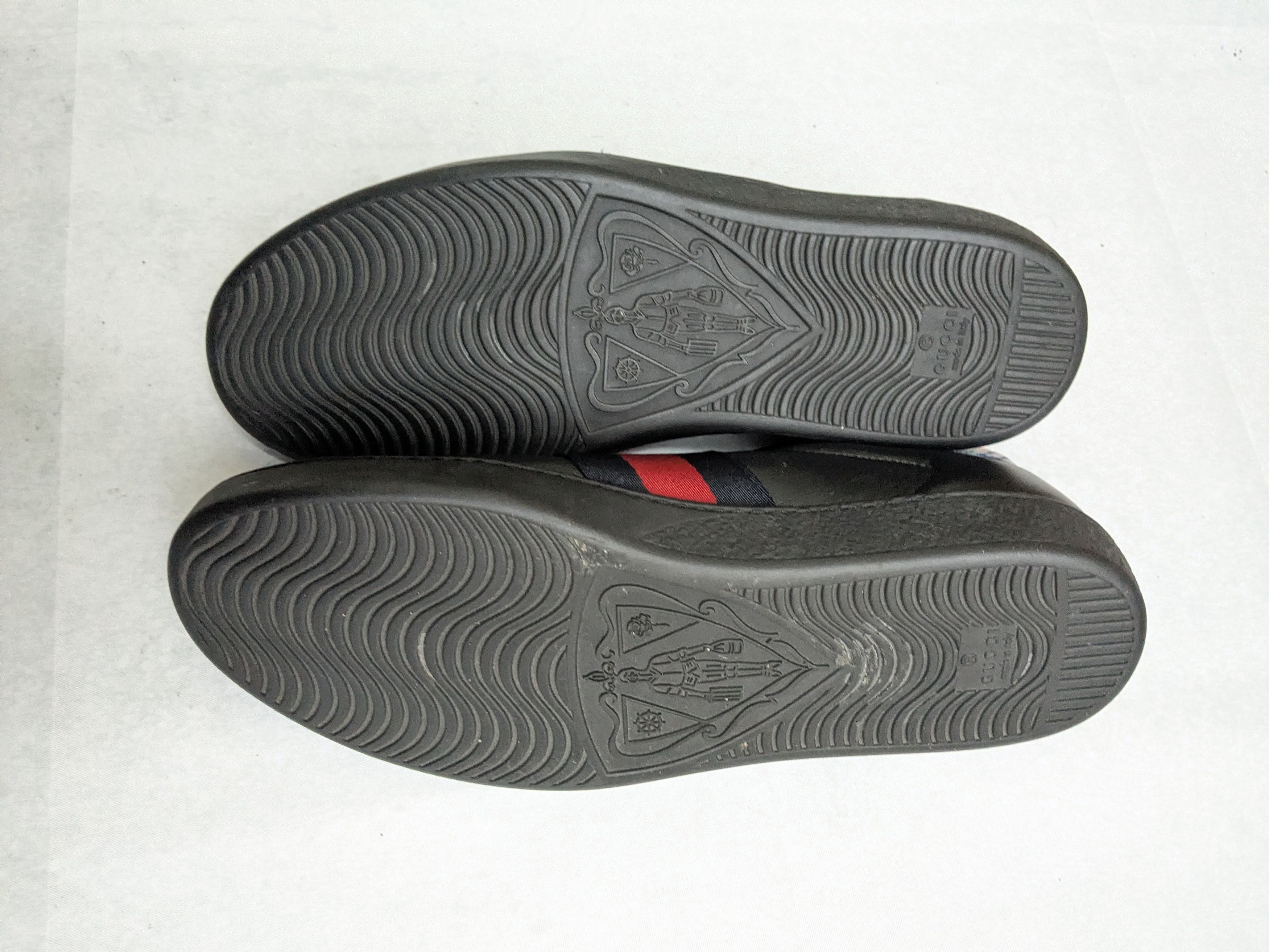 Gucci Gucci Ace Sneakers Black 9.5 Low Tops Leather Size US 9.5 / EU 42-43 - 13 Thumbnail