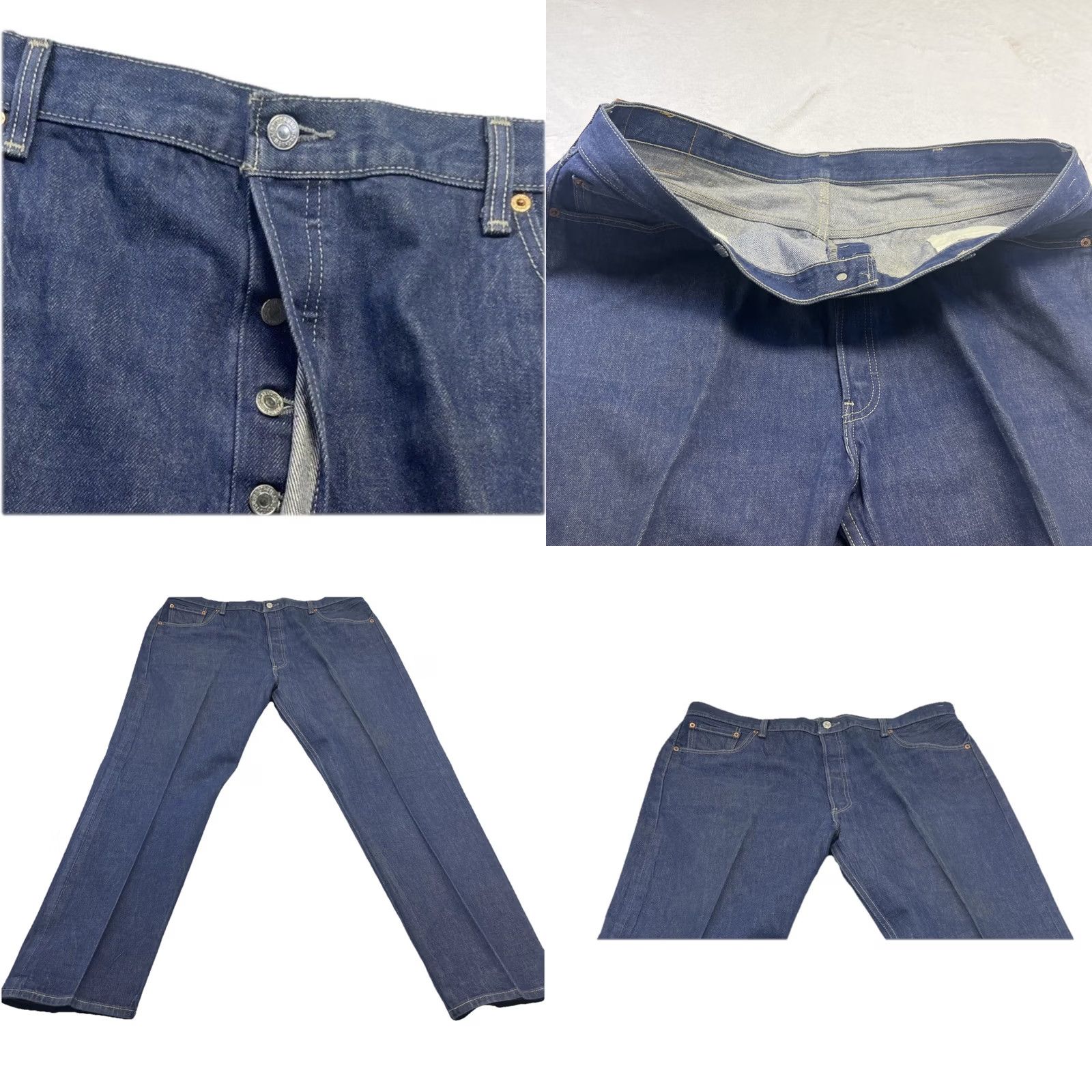 Levi's Levi's 501 Mens Jeans Blue 44x32 Straight Leg Button Fly Denim Cotton 90s Cowboy Mens Size US 44 / EU 60 - 8 Thumbnail