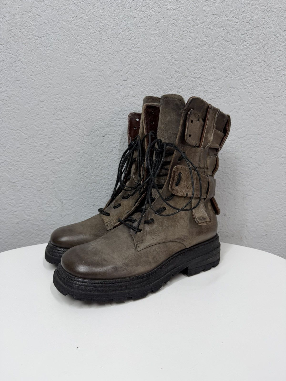A.S.98 Vintage Italian AS 98 Vibe YSL Style Leather Biker Boots Size US 7.5 / EU 40-41 - 9 Thumbnail