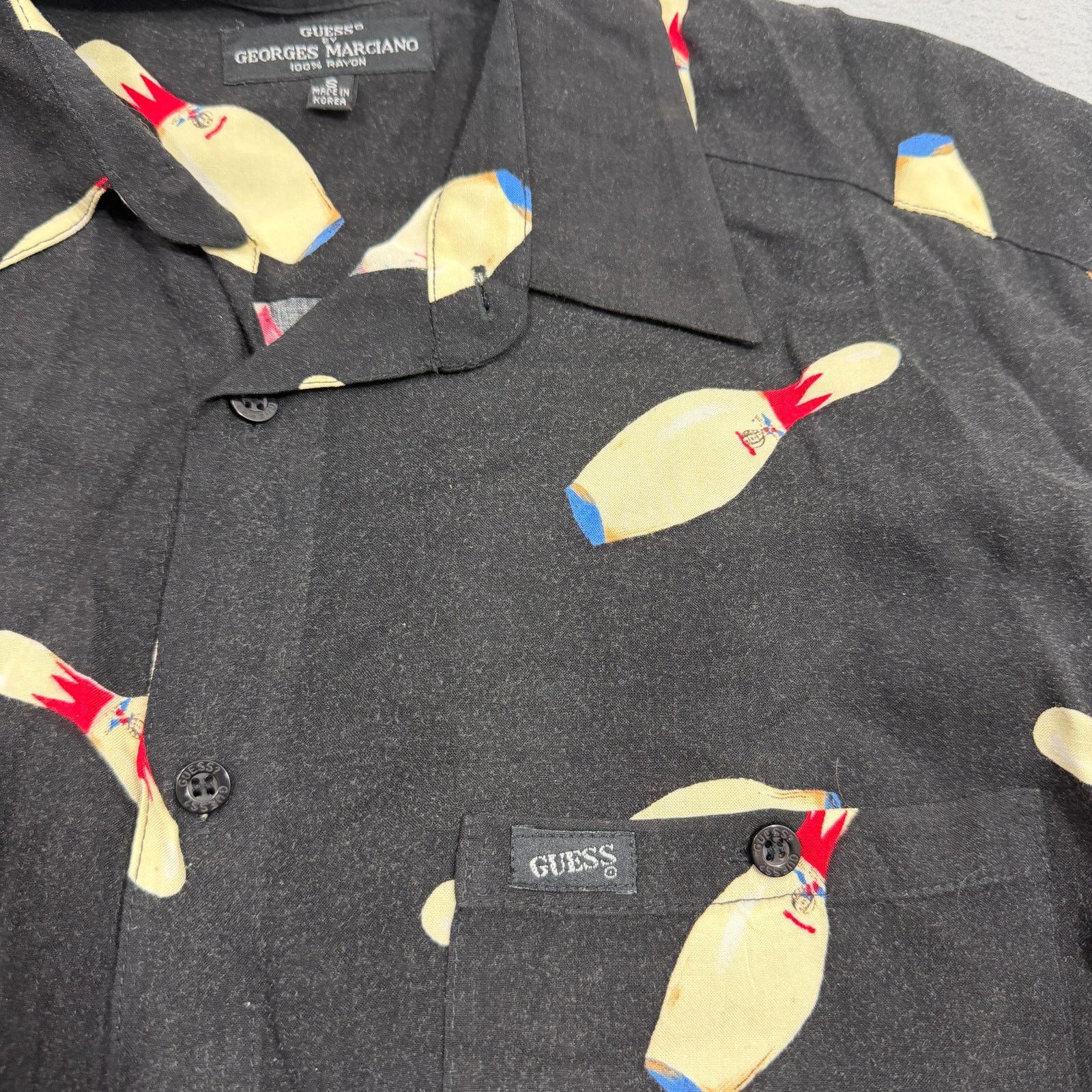 Guess Vintage 90s Guess by Georges Marciano Bowling Button Shirt Size US S / EU 44-46 / 1 - 4 Thumbnail